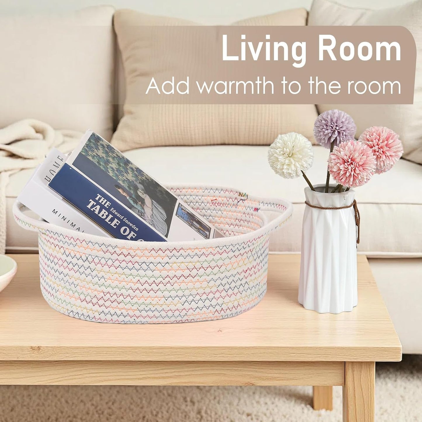 Woven Basket / Organizer / Colorful