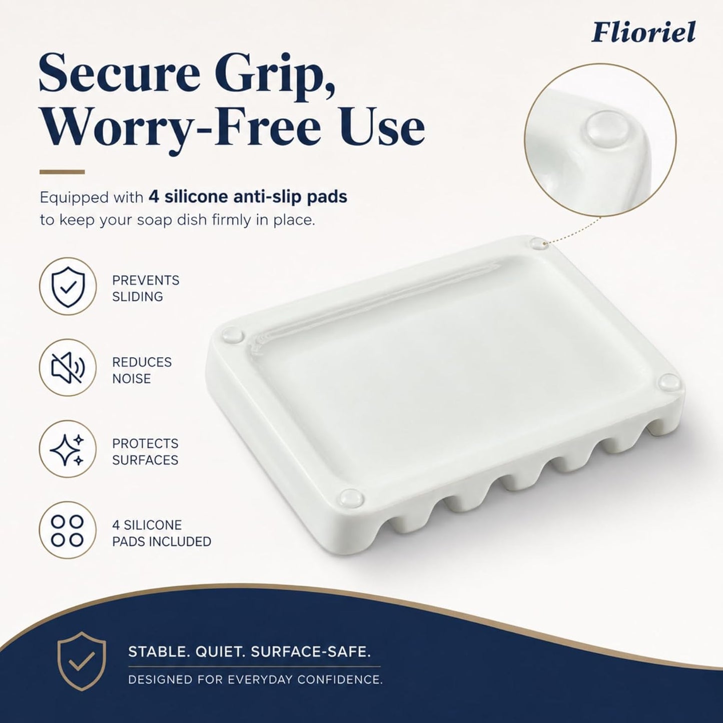 Porcelain Soap Tray / 01.white