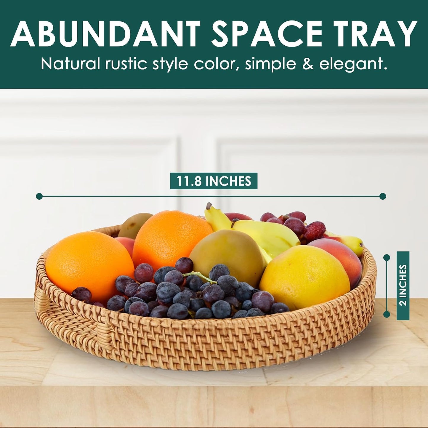Rattan Tray / Elegant & Durable Serving & Decorative Tray