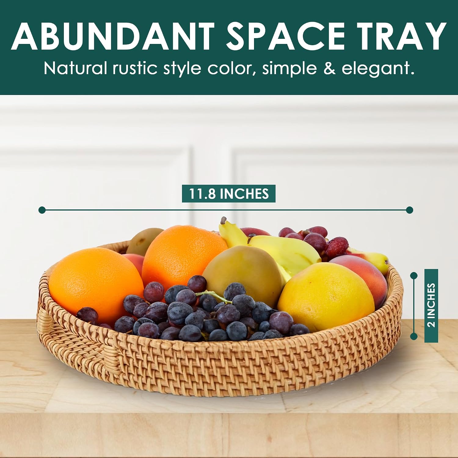 Rattan Tray / Elegant & Durable Serving & Decorative Tray