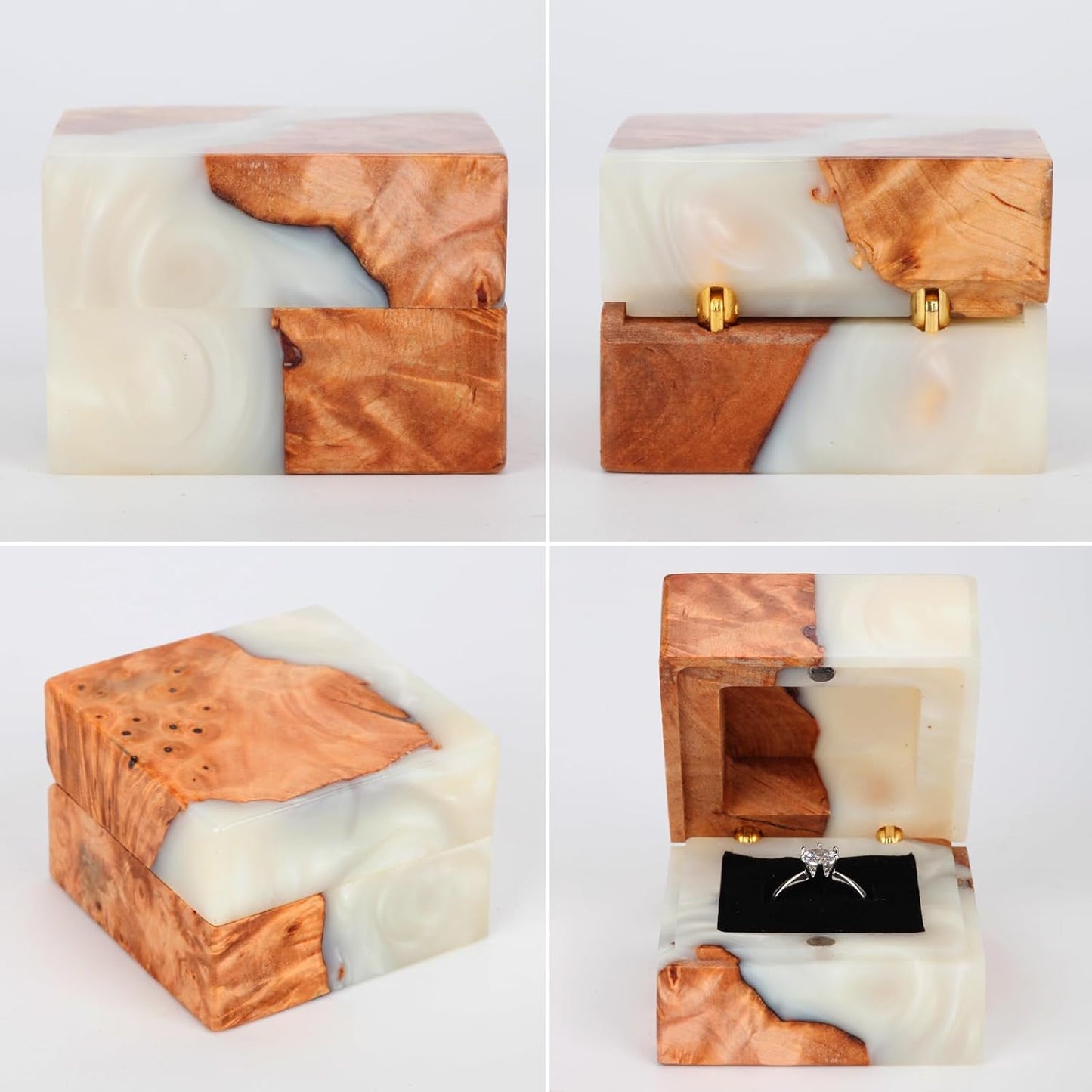 engagement ring holder / White