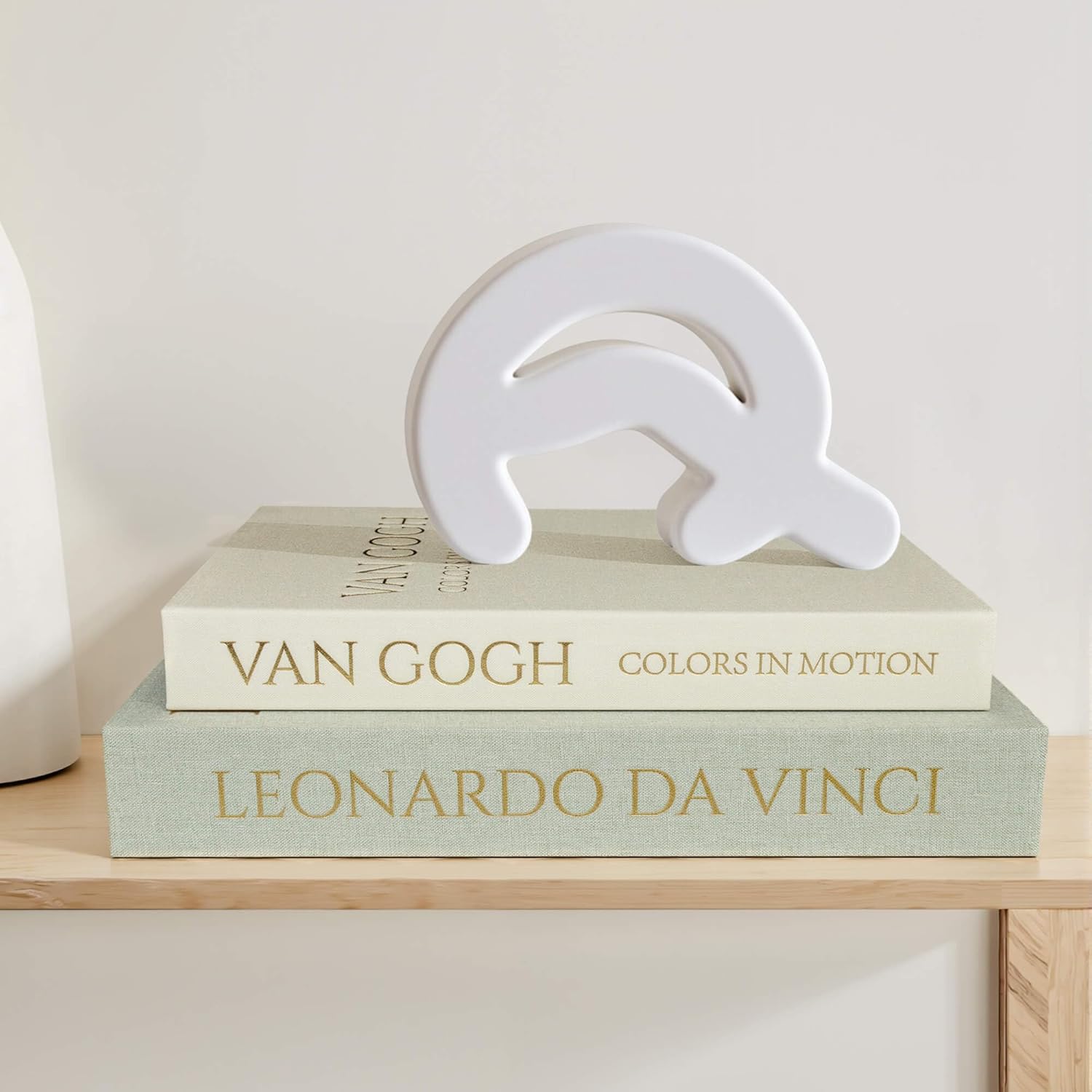 Linen Cover / Decorative Storage Books / Sage-beige / Set of 2