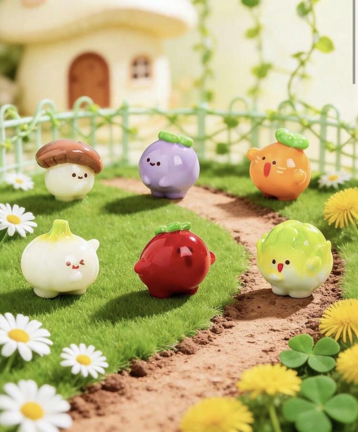 Vegetable Fairy Figurines / Set of 6