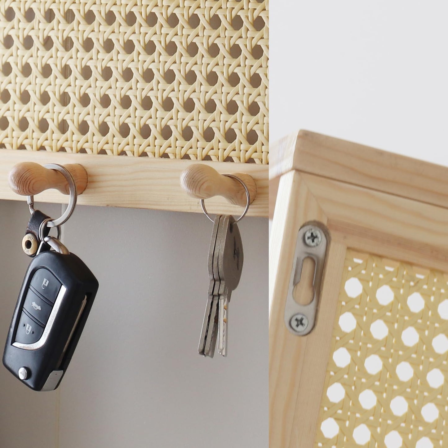 PE Rattan Key Holder / Burlywood