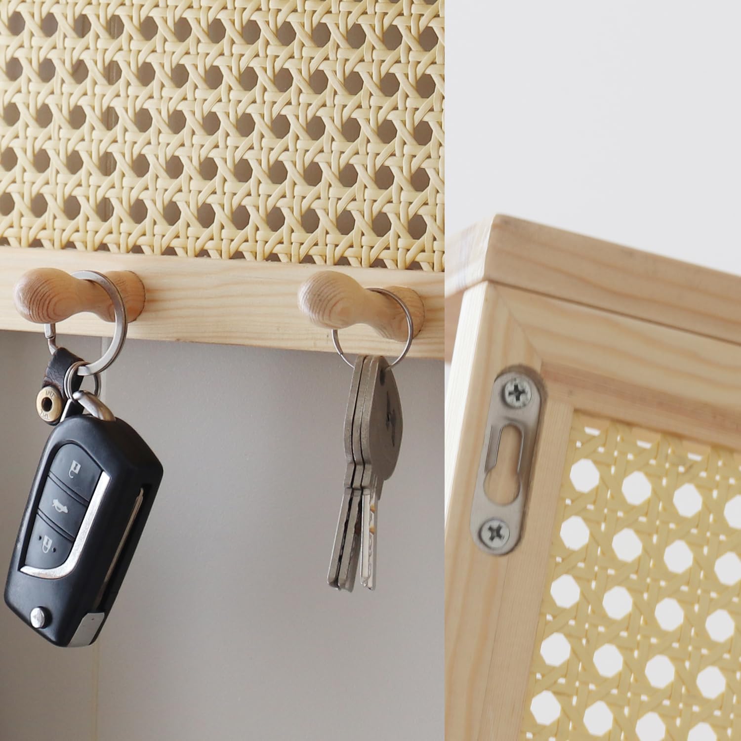 PE Rattan Key Holder / Burlywood
