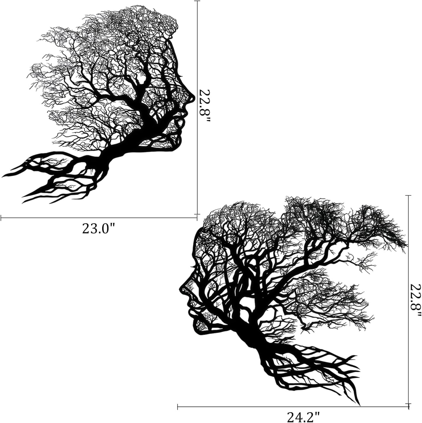 Man Woman Face Wall Stickers / Tree