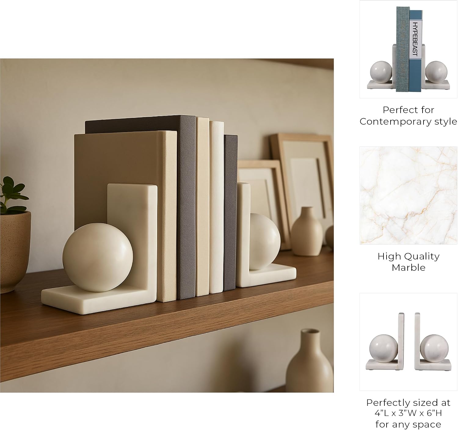 Decorative Book Accessories / White