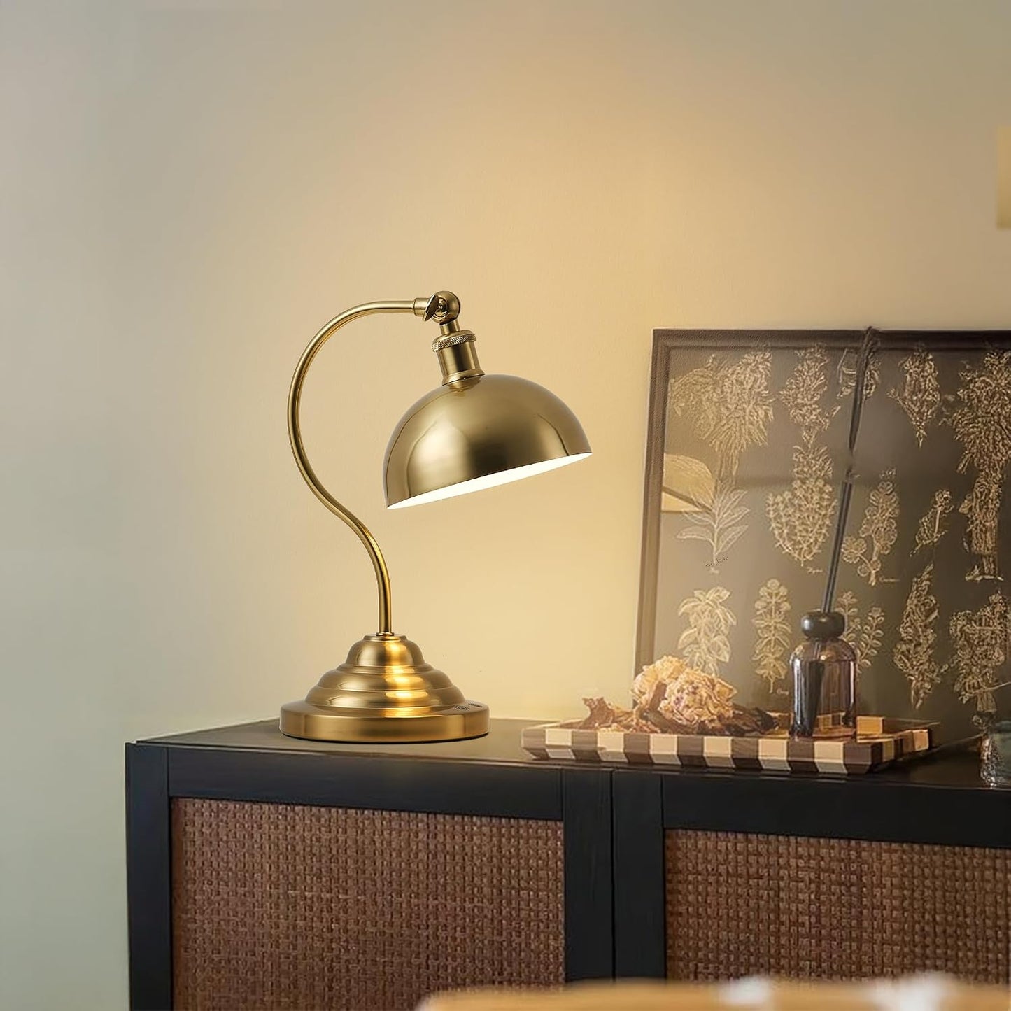 Battery Operated Desk Lamps / Brass