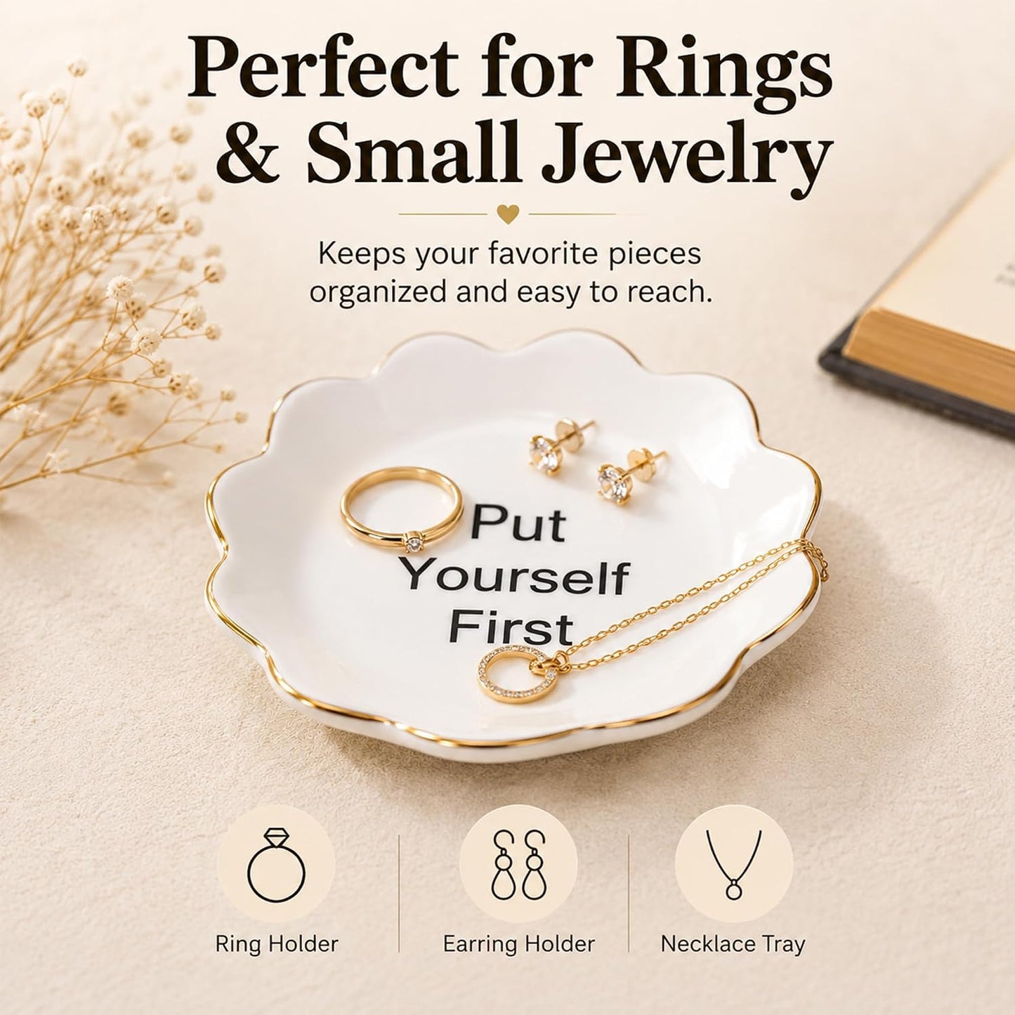 Ceramic Ring Holder / Put Yourself First