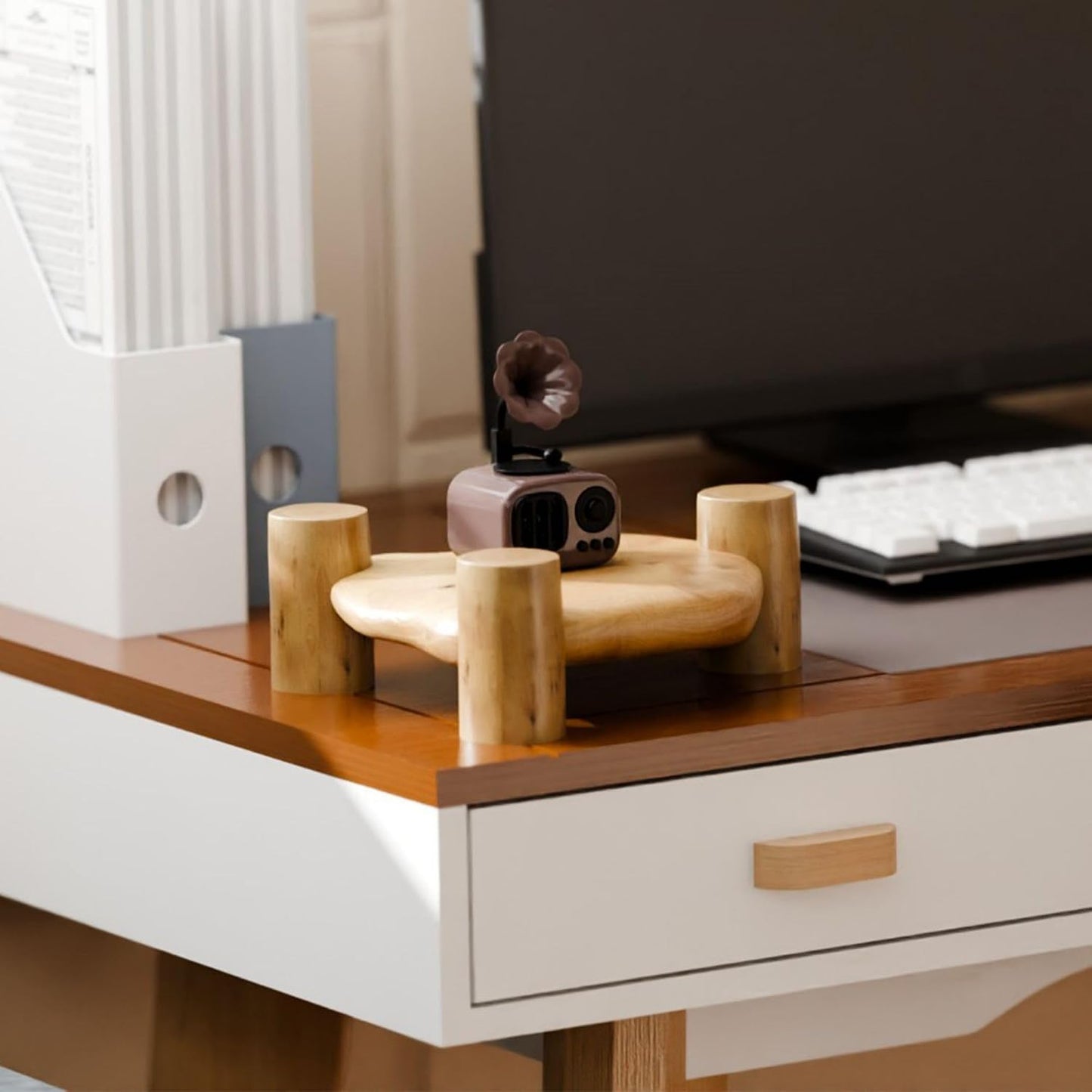 Round Risers Display Stands Wooden