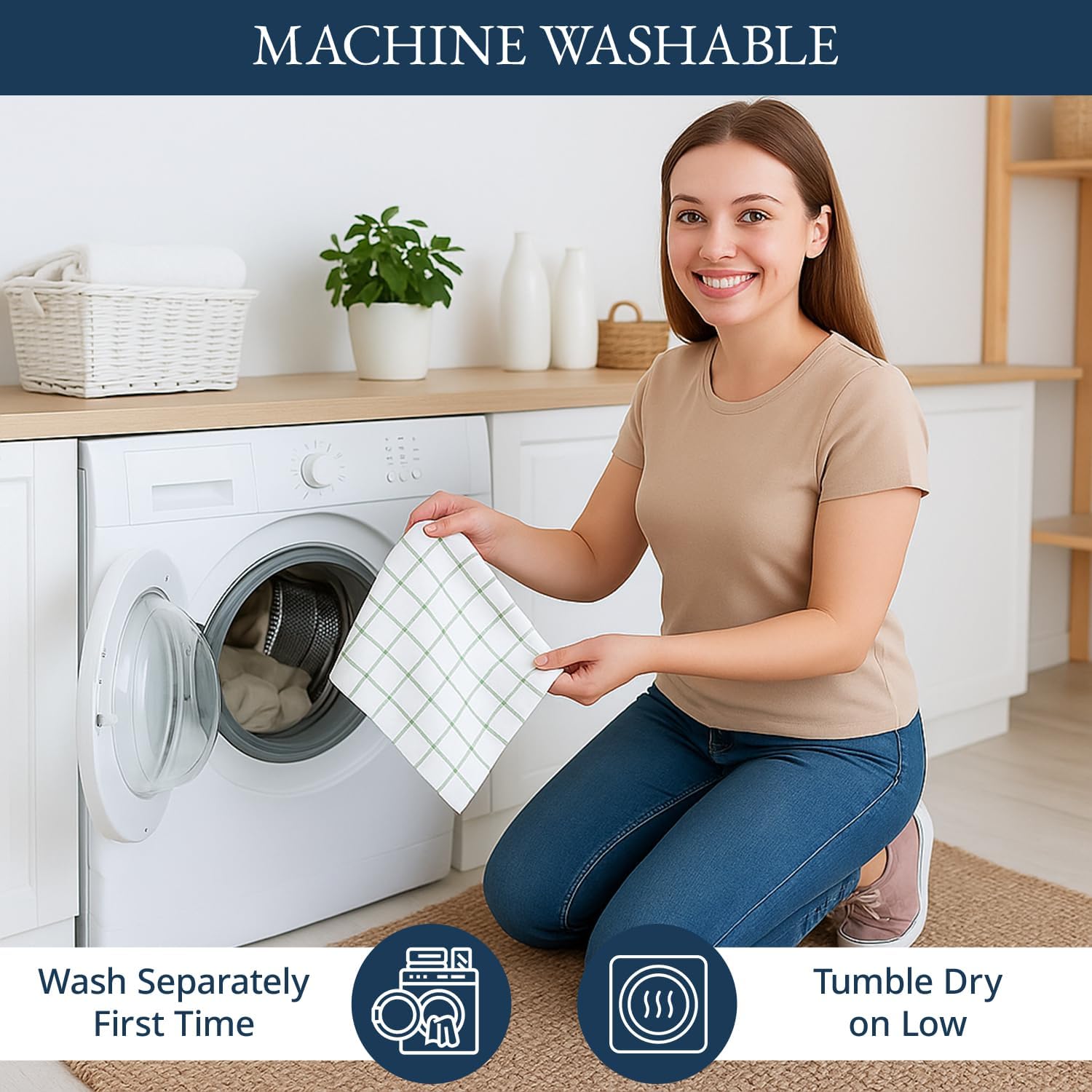 LANE LINEN Kitchen Towels Set of 12-100% Cotton, Quick-Drying 18” x 28” Absorbent Dish & Tea Towels, Premium Hand