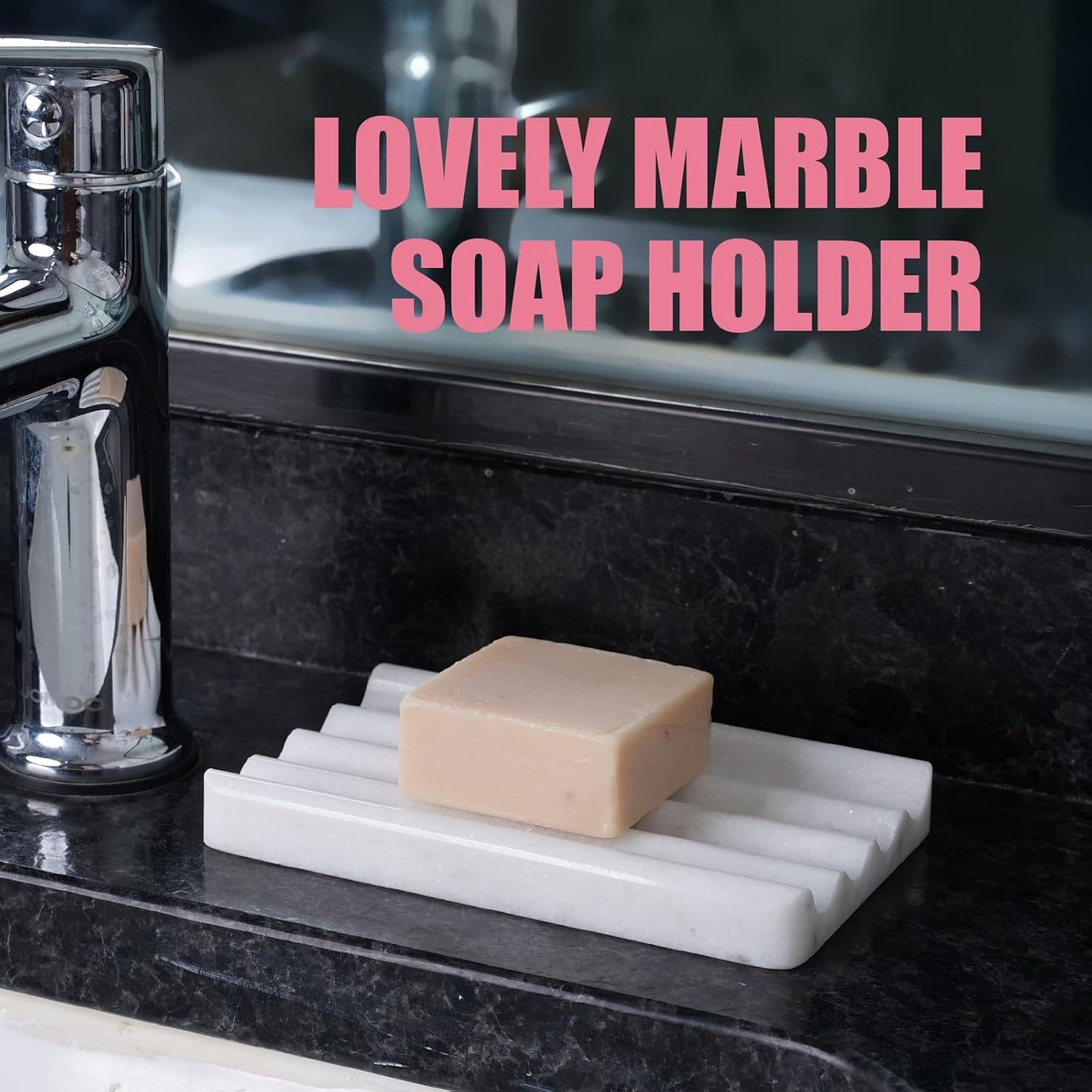 Marble Soap Holder / Namib Fantasy / Set of 2