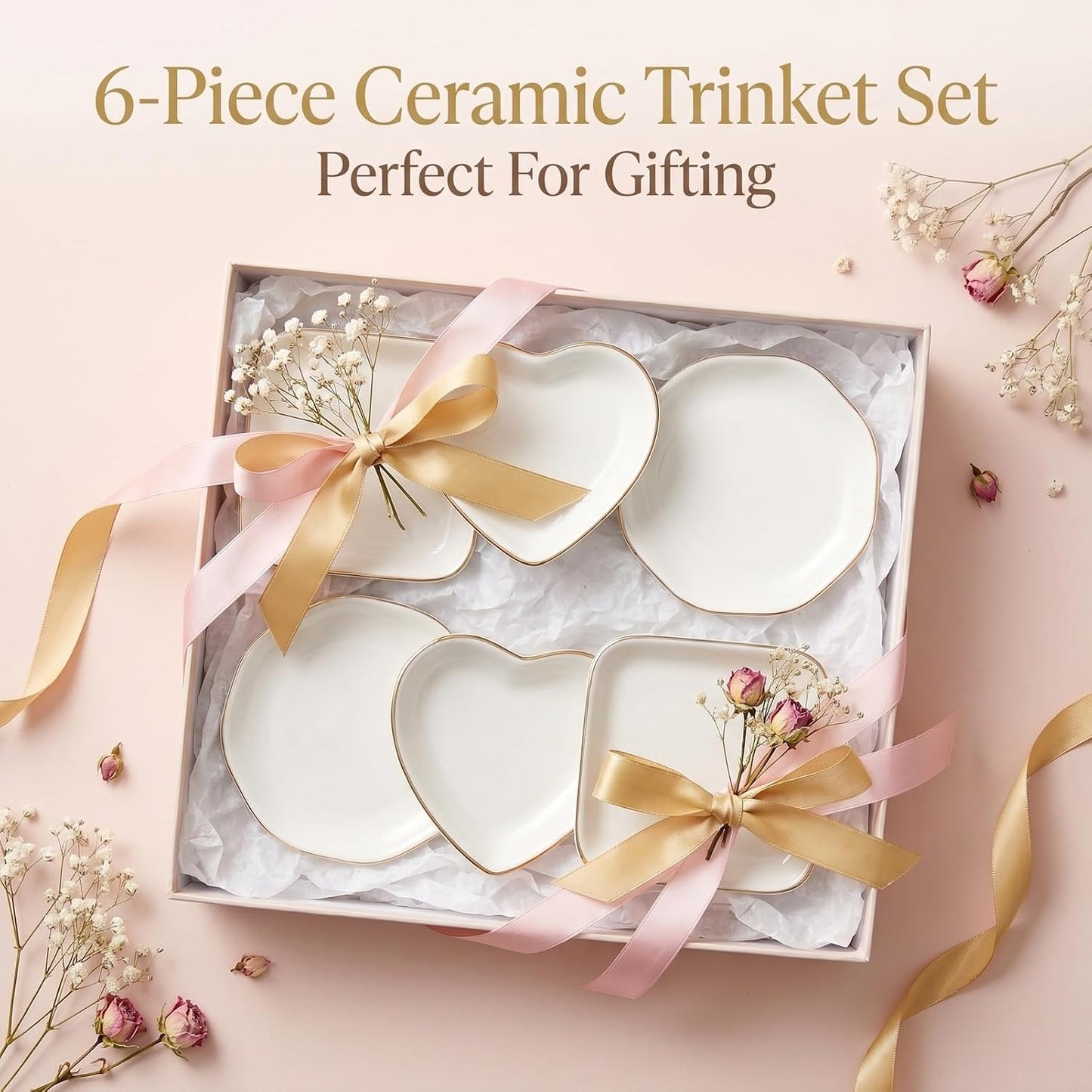 Ceramic Jewelry Tray / Set of 6