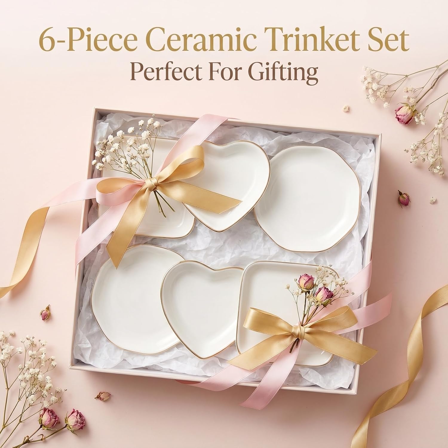 Ceramic Jewelry Tray / Set of 6