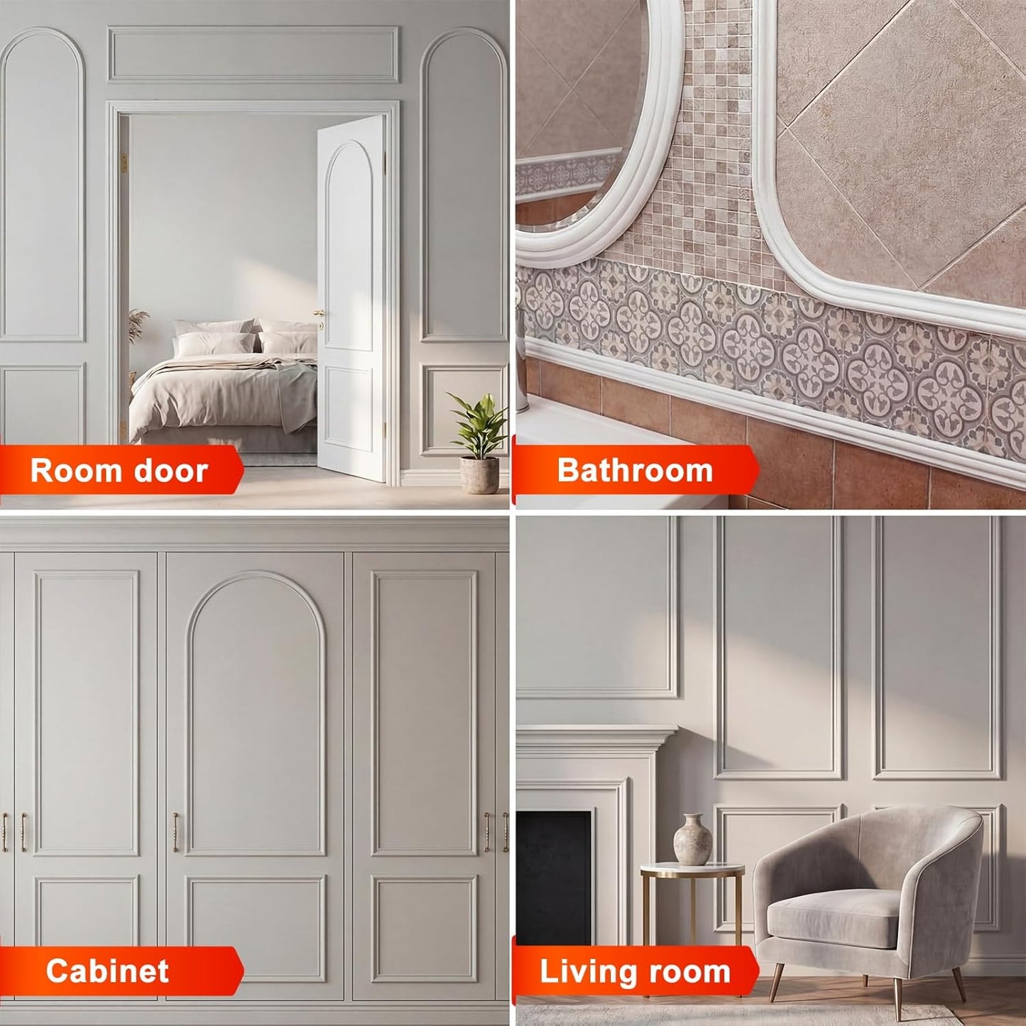 DIY Decorative Panel Trim / 32.8 ft