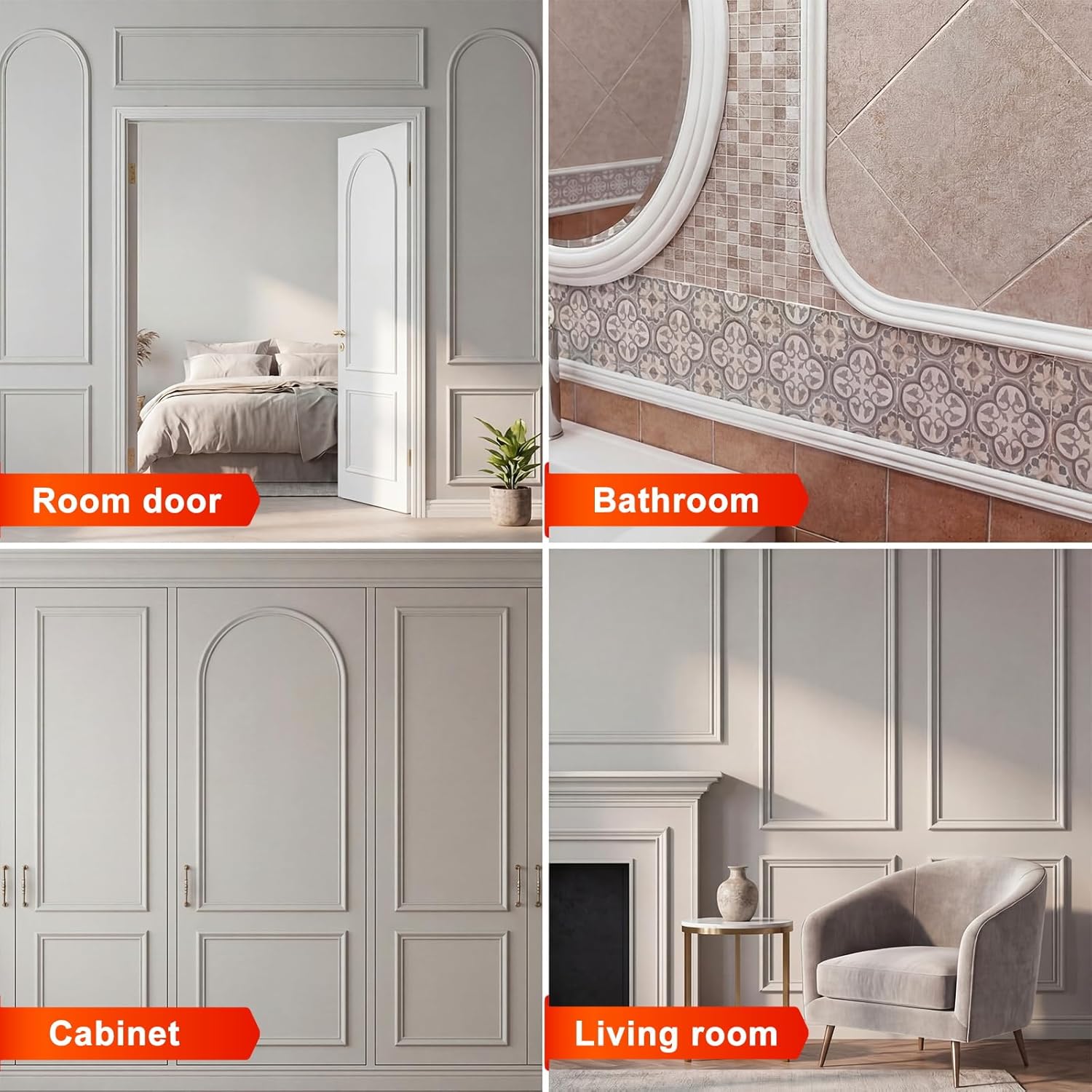 DIY Decorative Panel Trim / 32.8 ft