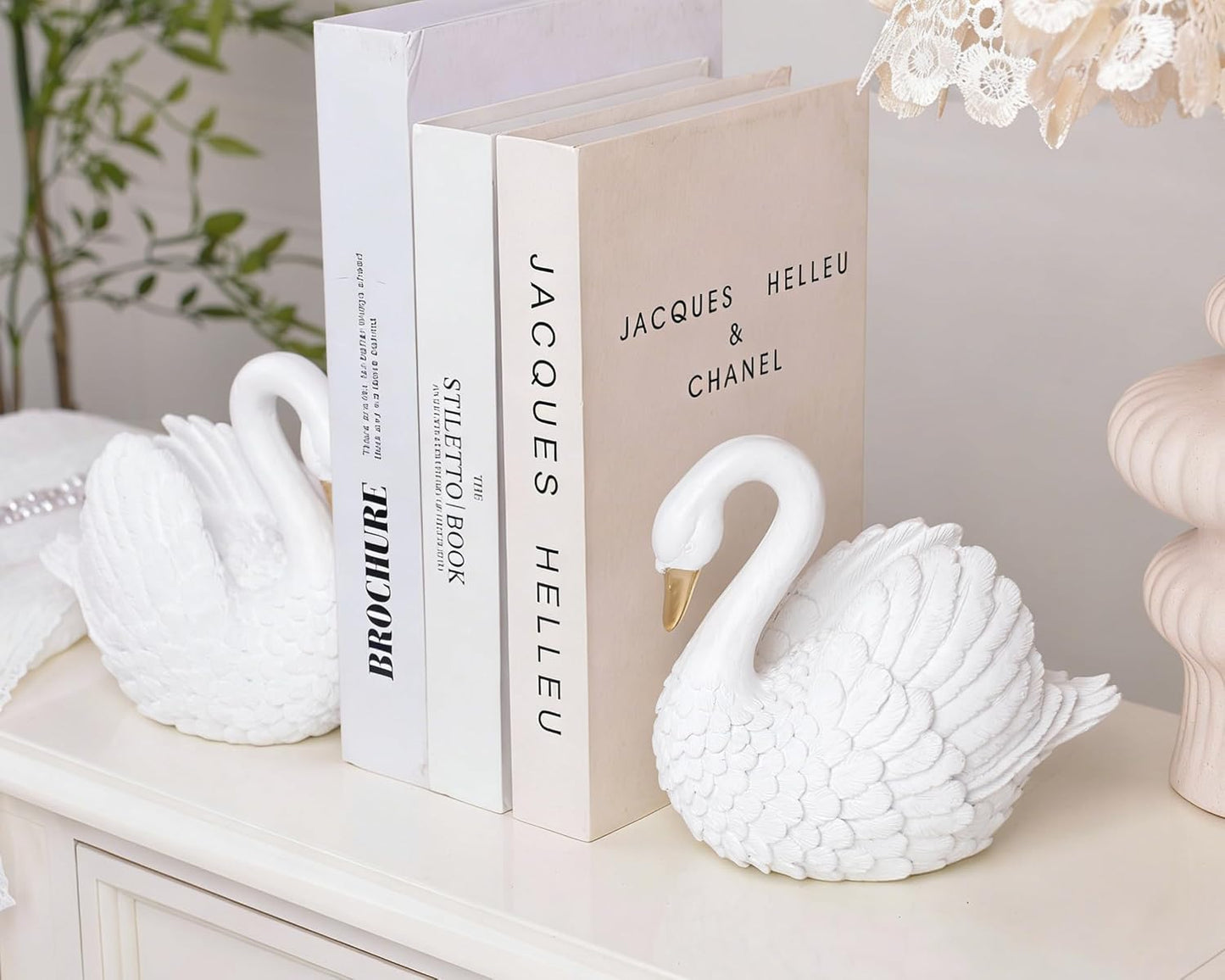 Resin Book Ends / White