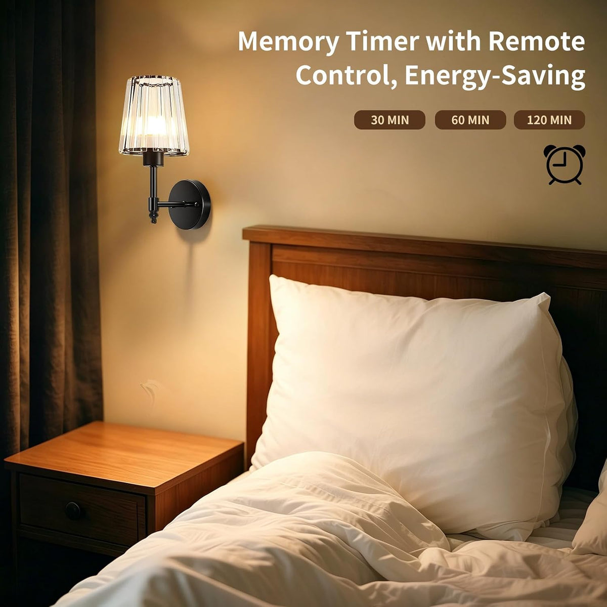 Battery Operated Wall Sconce Set of 2, Rechargeable Wireless Wall Lights | with 5200mAh Dimmable Bulbs and Remote,15