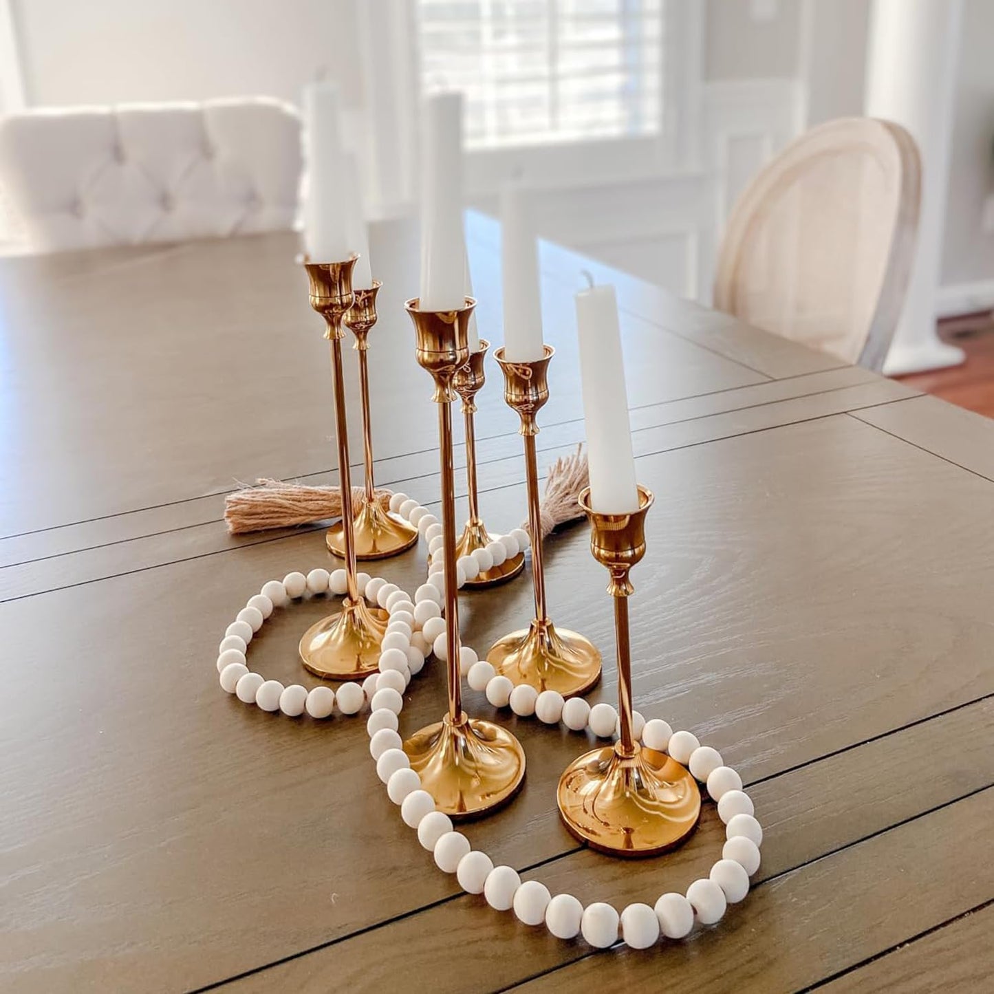 4 Sizes Wood Bead Garland