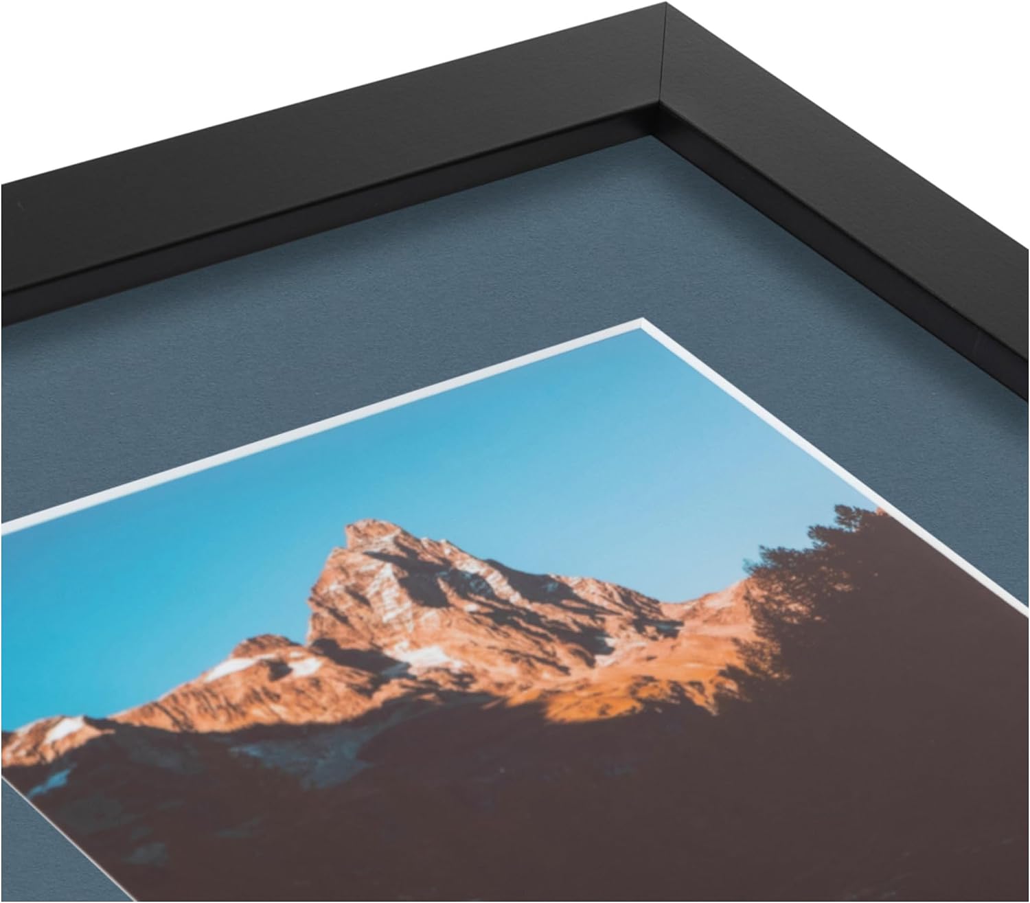 ArtToFrames Collage Picture Frame 3 Opening 3-5x7 Photo Frame | Made in USA | Black Frame Dutch Blue and Black Mats