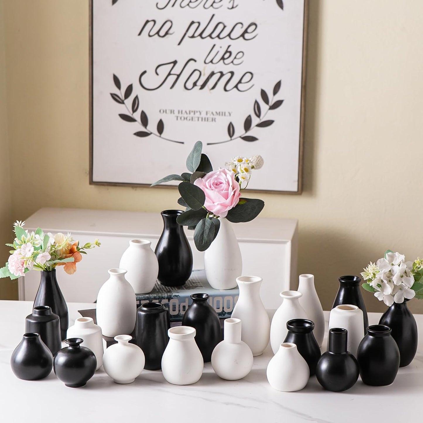 Ceramic Bud Vase / White / Set of 12