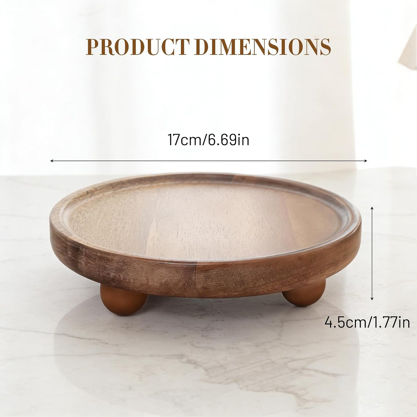 Wood Pedestal Stand / Style A / 6.7 x 1.8