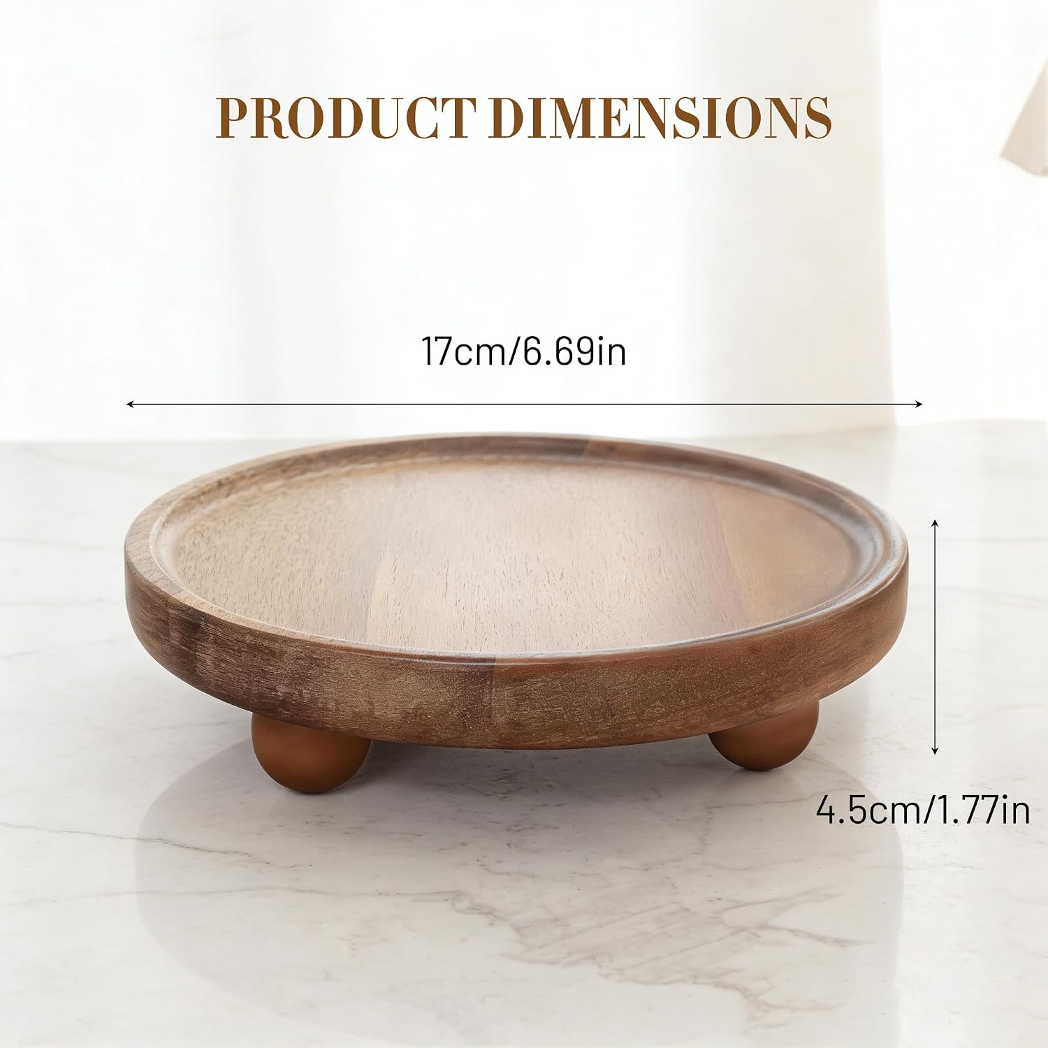 Wood Pedestal Stand / Style A / 6.7 x 1.8