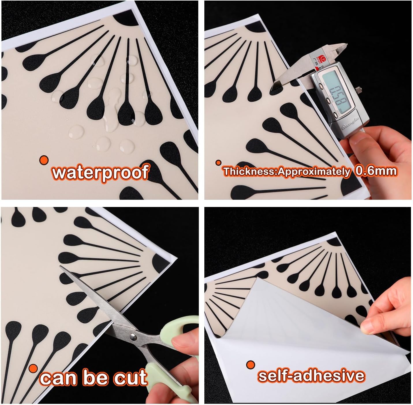 Self-Adhesive Tile Transfer / 7.87 x 7.87 / Set of 10