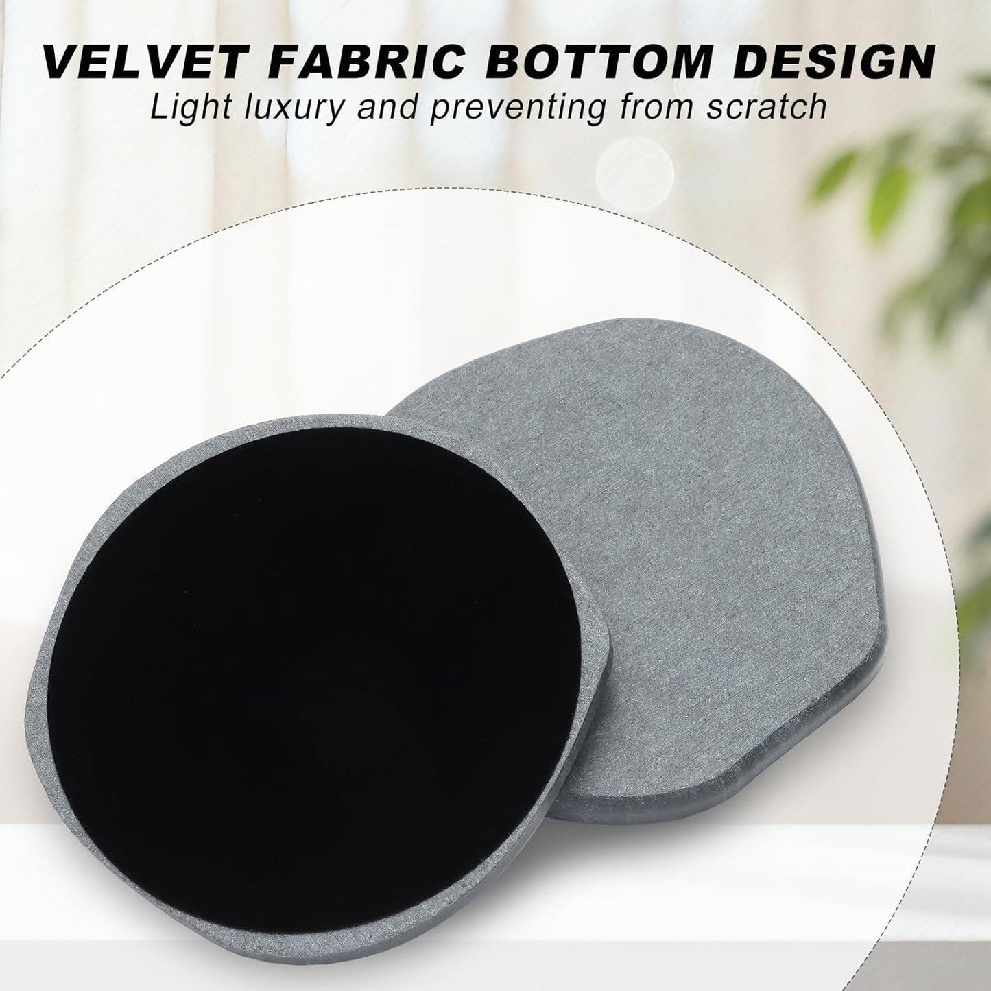 Holder / Absorbent Diatomaceous Earth Coasters Set / Gray-irregular / 4 Inch / Set of 6