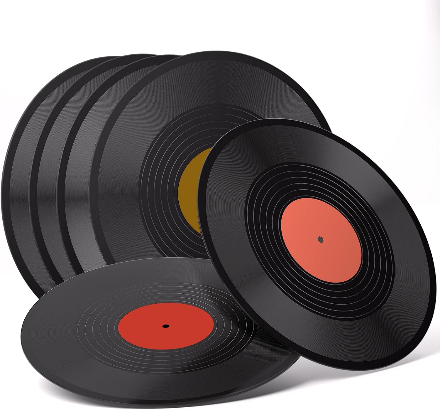 Facmogu 12 Inch Vinyl Wall Decor 6 Pack, Fake Vinyl Records Decorations | For Aesthetic Party Decor Artist Studio