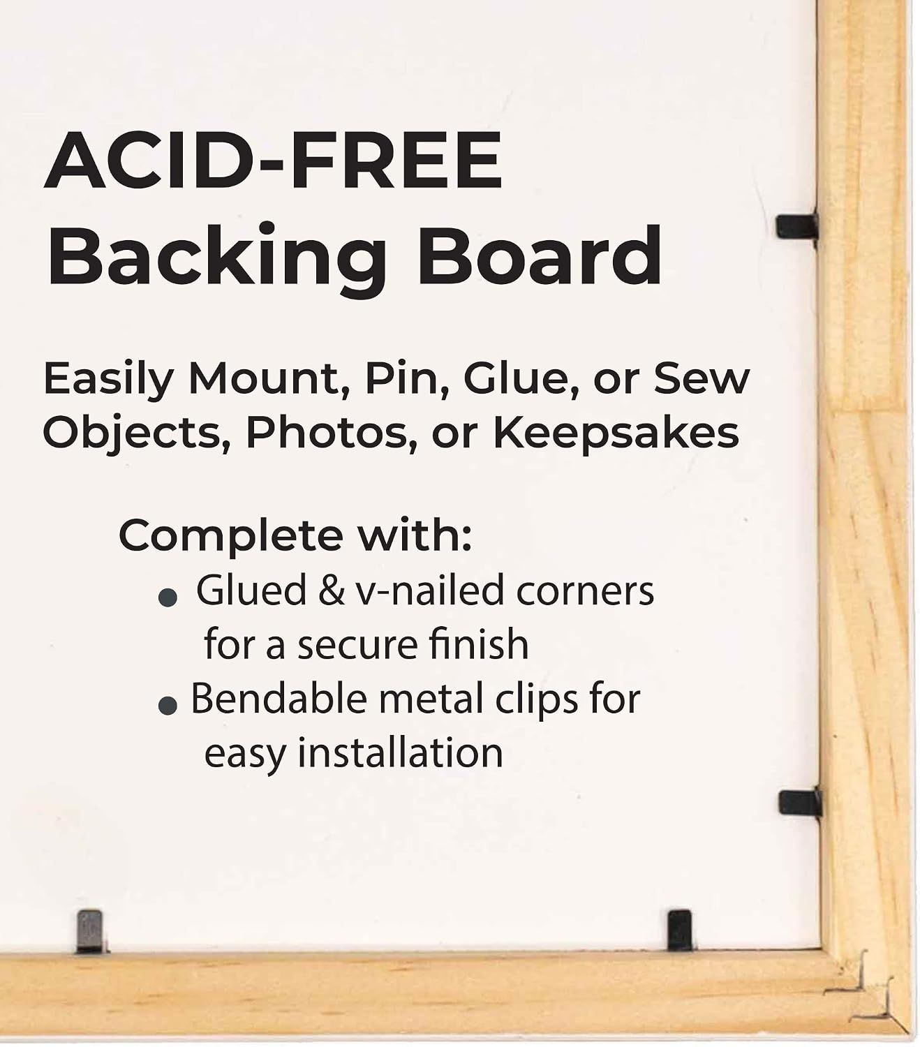 16x20 Shadow Box White Solid Pine Wood Display Frame with Acid-Free Backing UV Acrylic & Hanging Hardware with 0.75"
