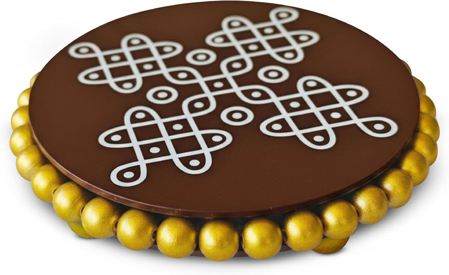Gold Beaded Edge / Brown