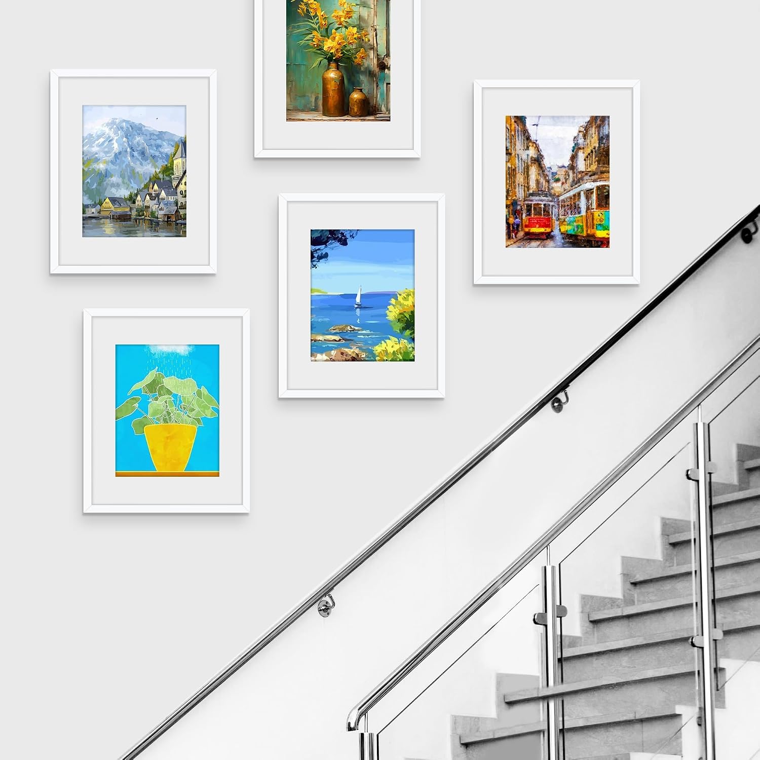 16x20 White Picture Frame, Poster Frame for Wall, 3 Pack | Fits 11x14 Photos With Mat or 16x20 Without Mat, Vertical or