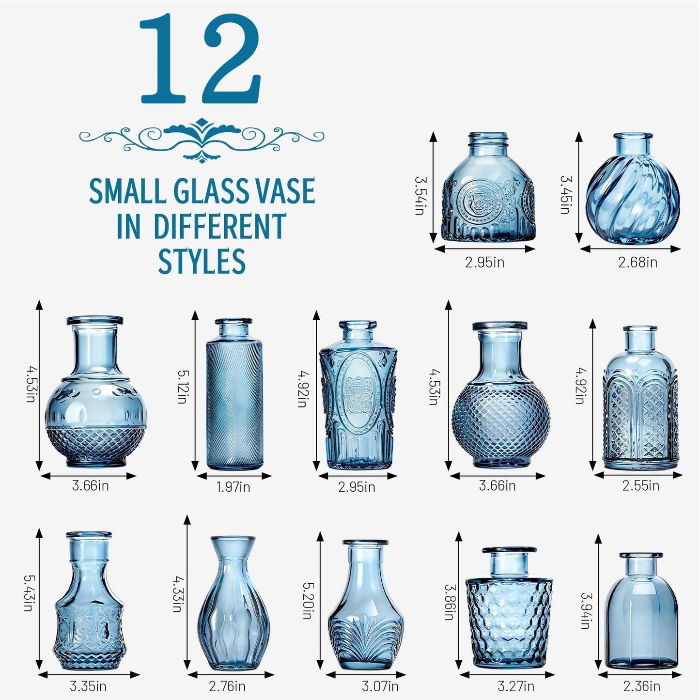 Bud Vases for Flowers / Clear