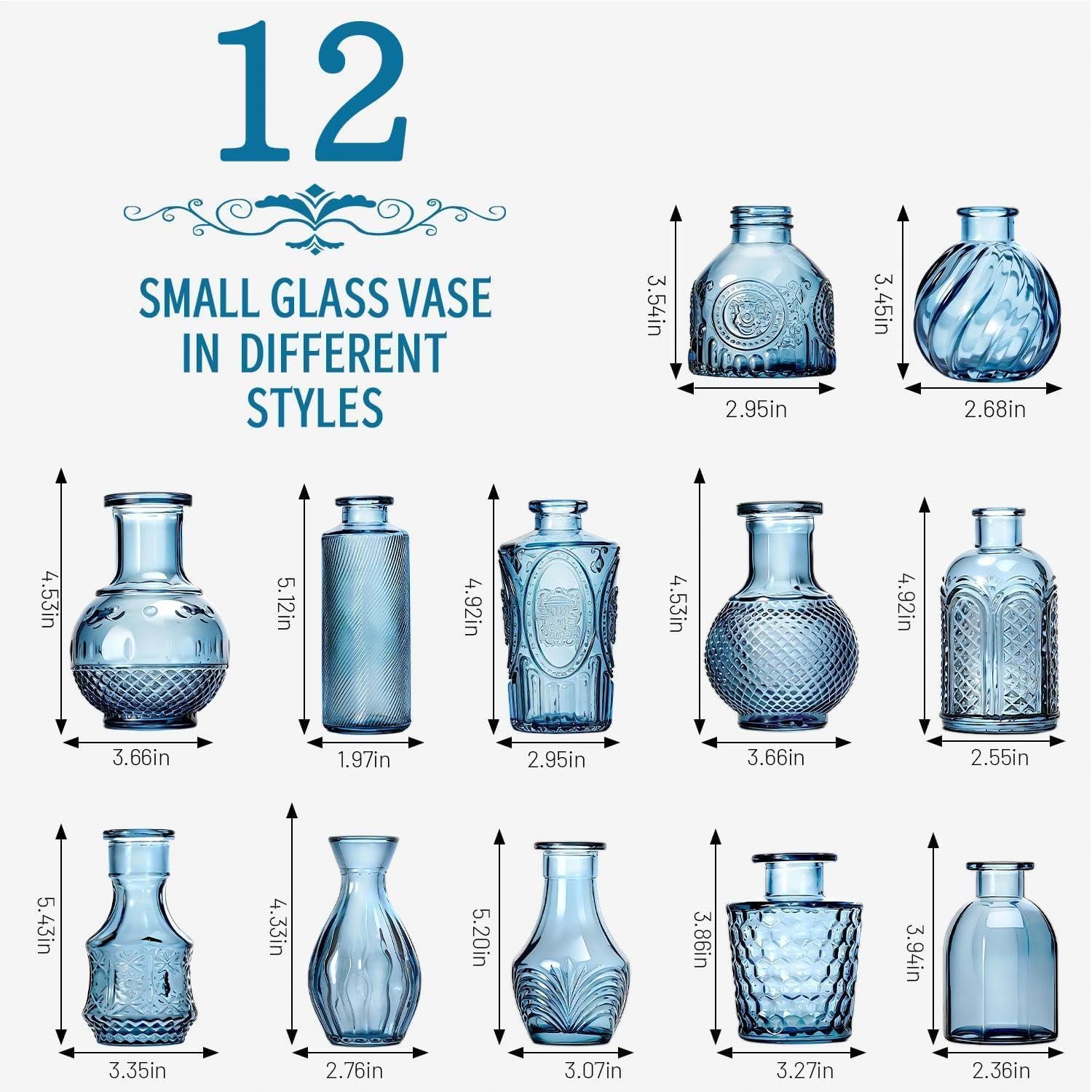 Bud Vases for Flowers / Clear