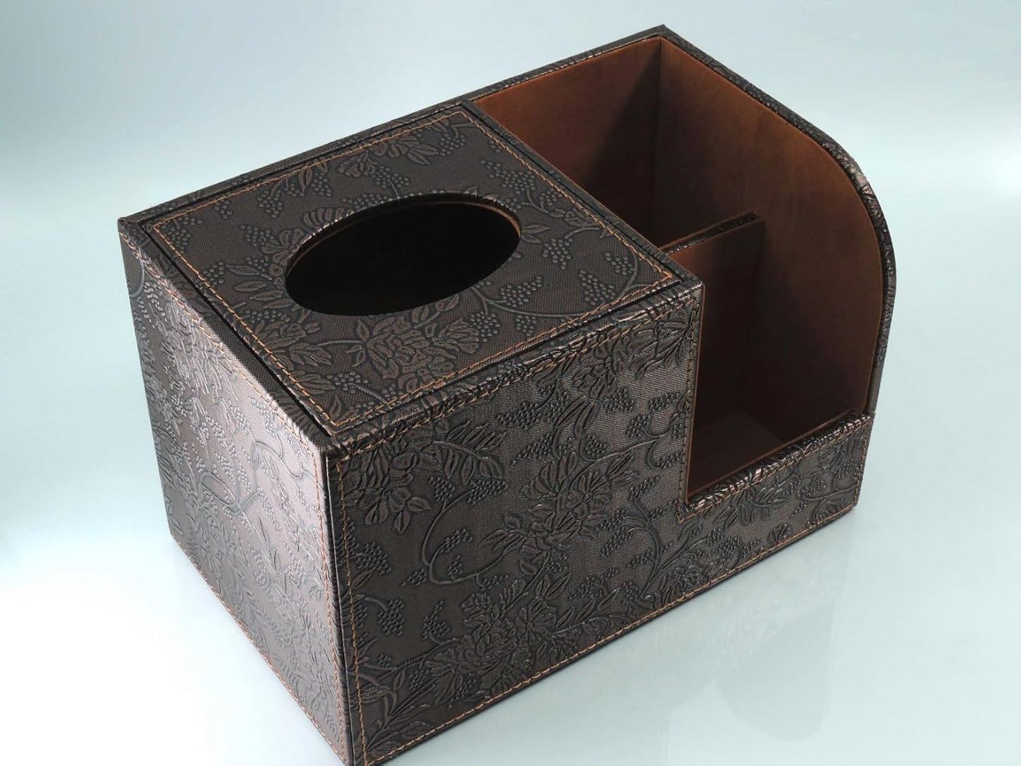 PU Leather Tissue Box Cover Square Tissue Holder Tissues Box Organizer / Retro