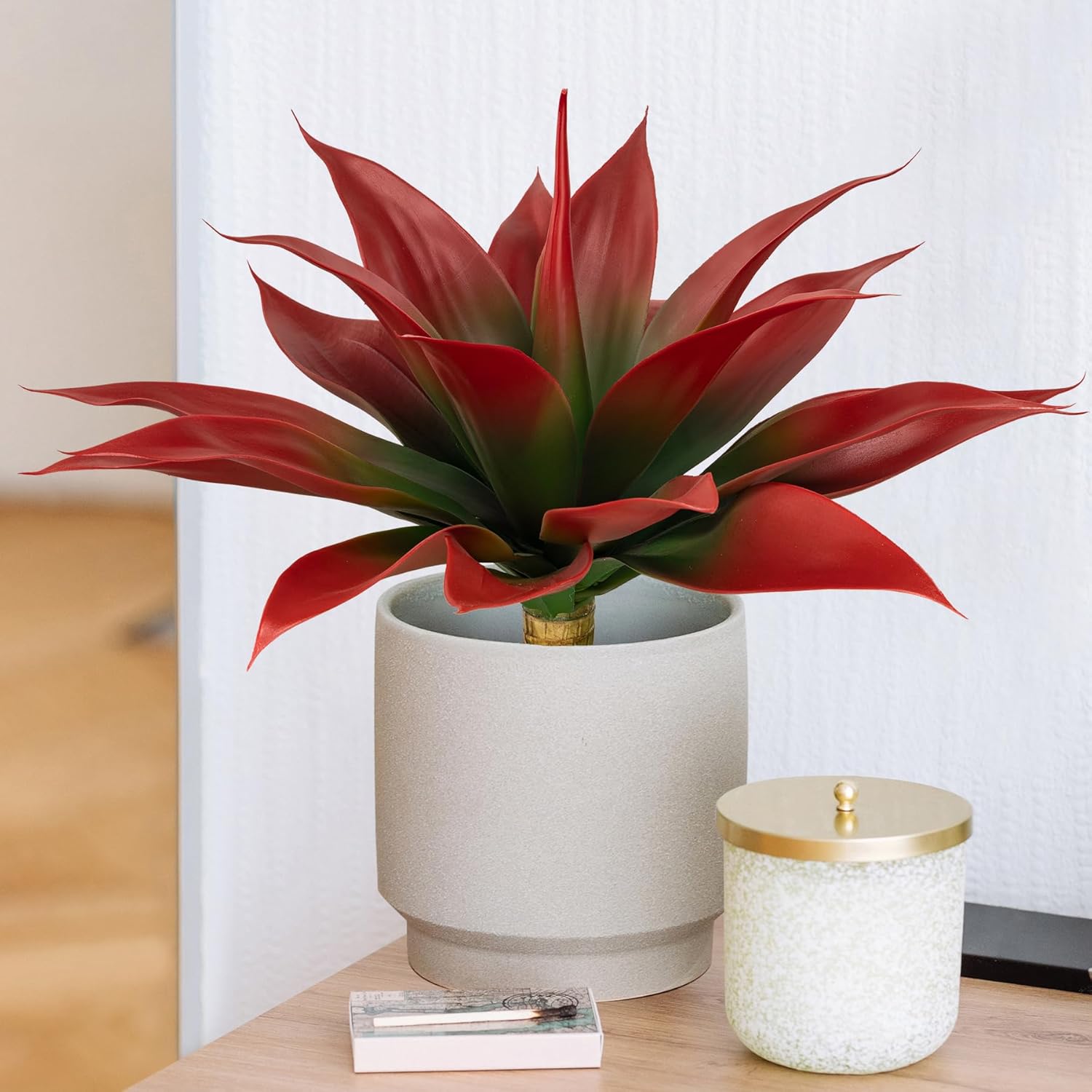 Artificial Agave Plants / Wine Red