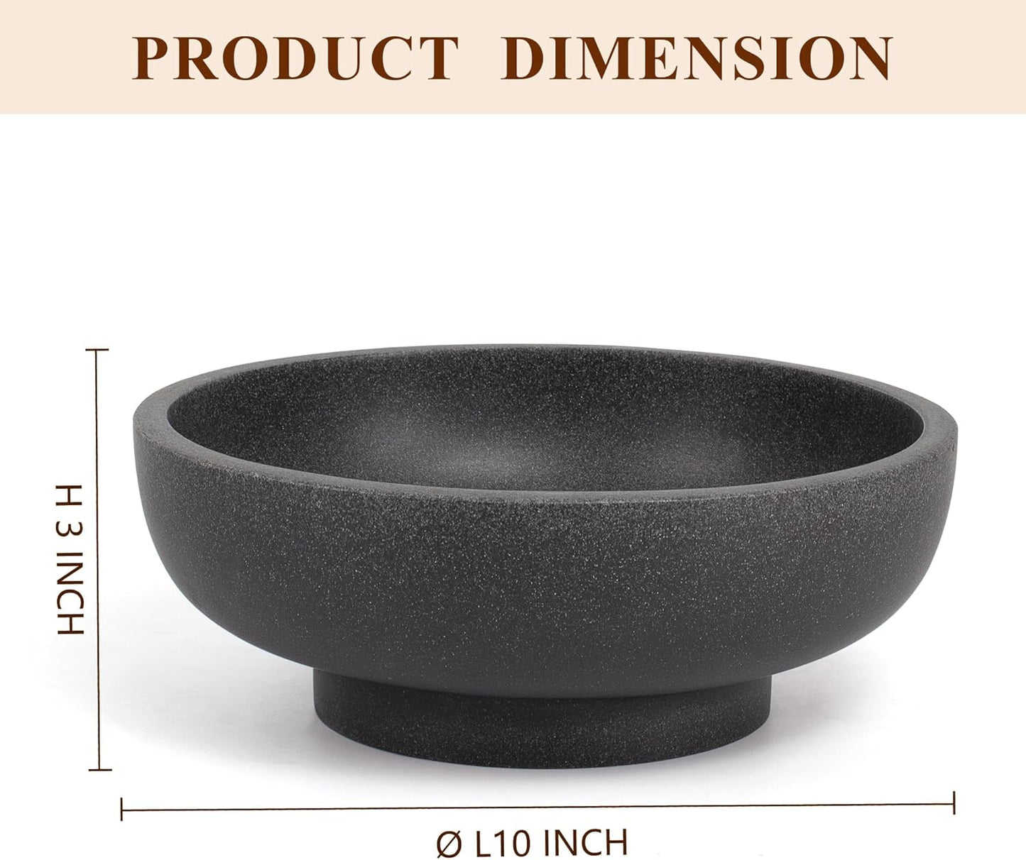 Modern Handicraft Bowls / Stone Black