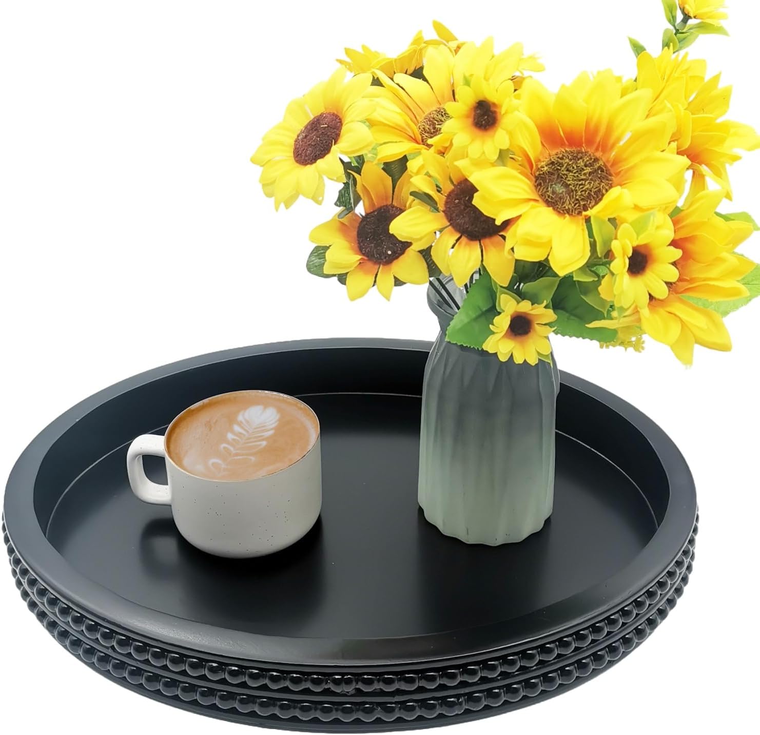 Farmhouse Rustic Serving Tray / Black