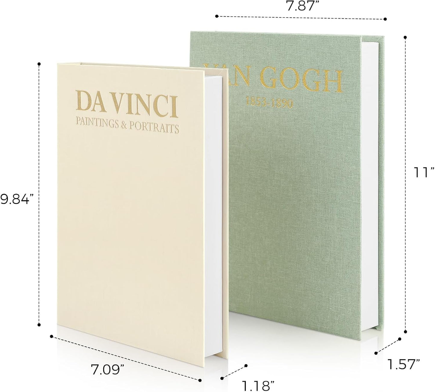 Faux Book Storage Boxes / Set of 2