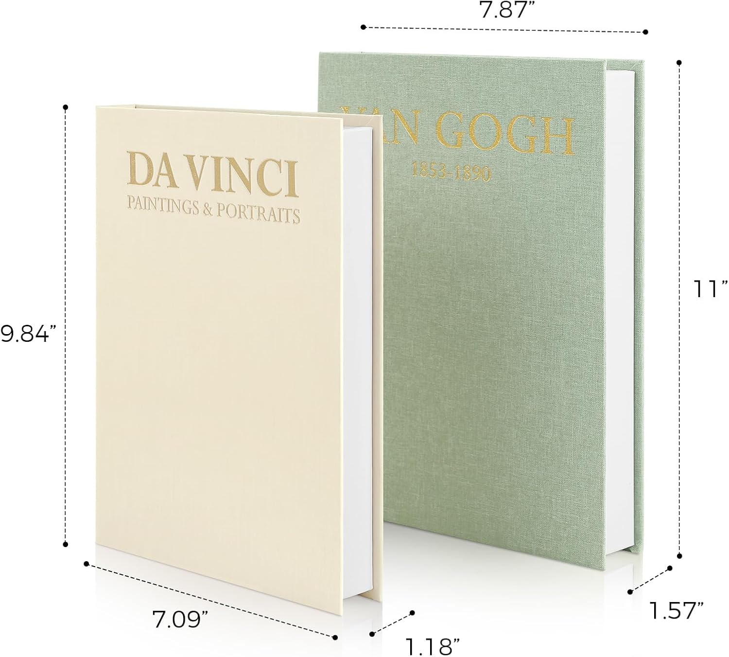Faux Book Storage Boxes / Set of 2