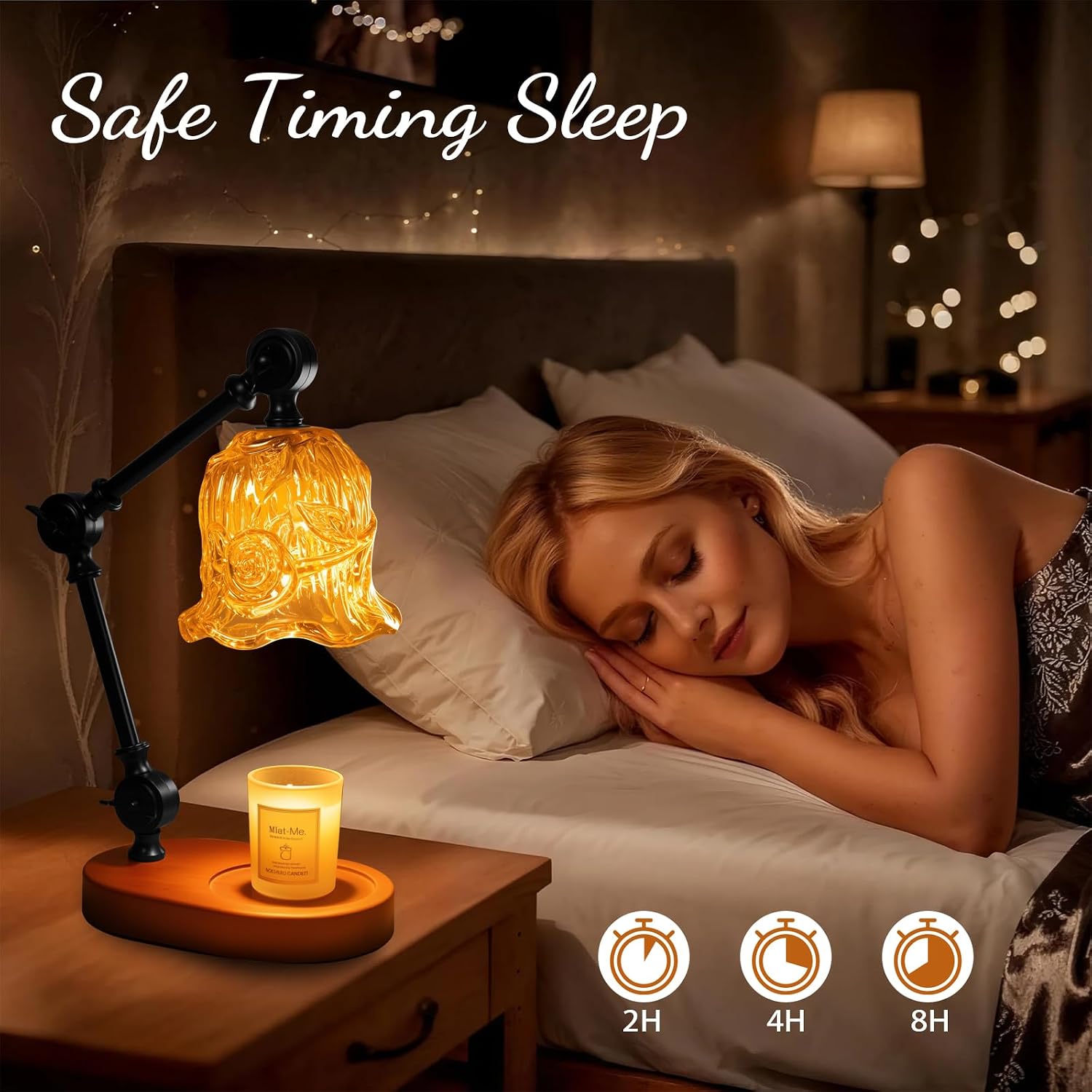 Candle Warmer Lamp Dimmable Wax Melting Warmer Adjustable Height | Bedroom Living Room Decor, Birthday Christmas