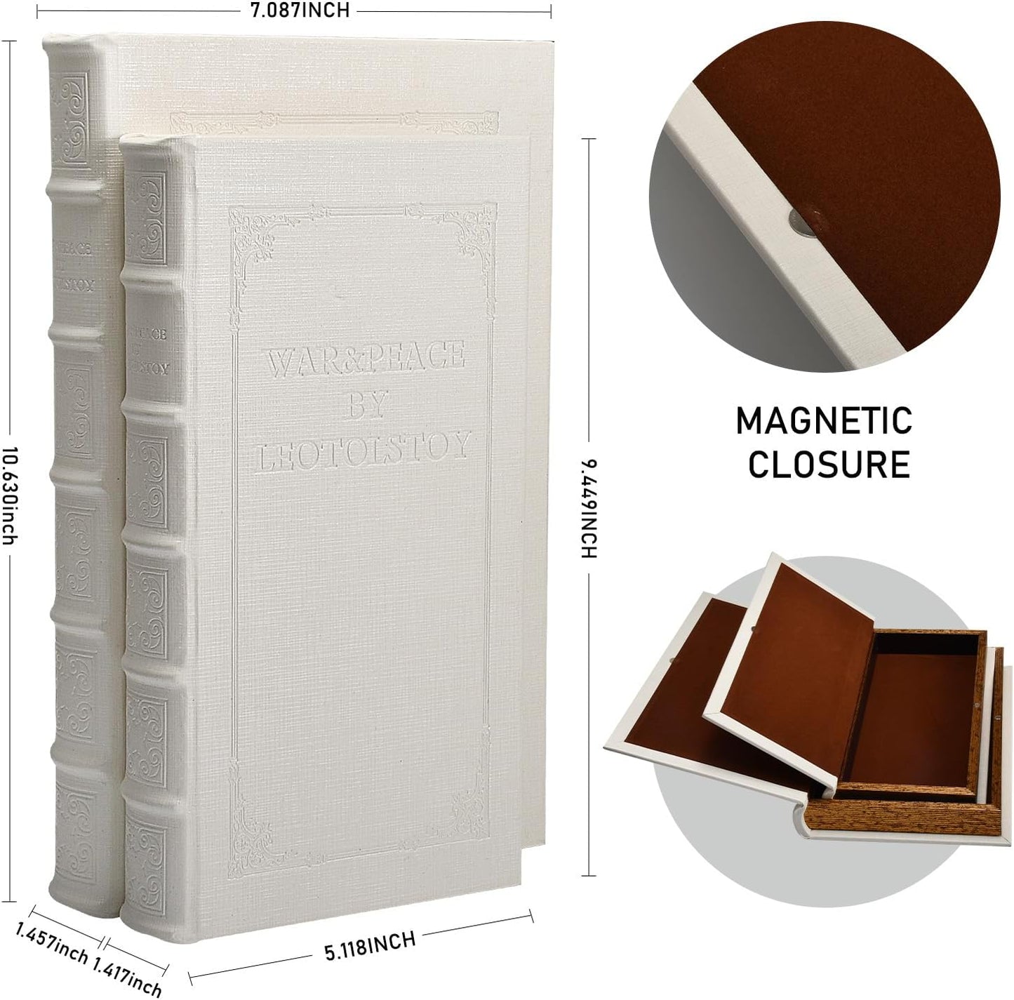 Decorative Books / Decorative Book Box / YD-C104 L+S / White