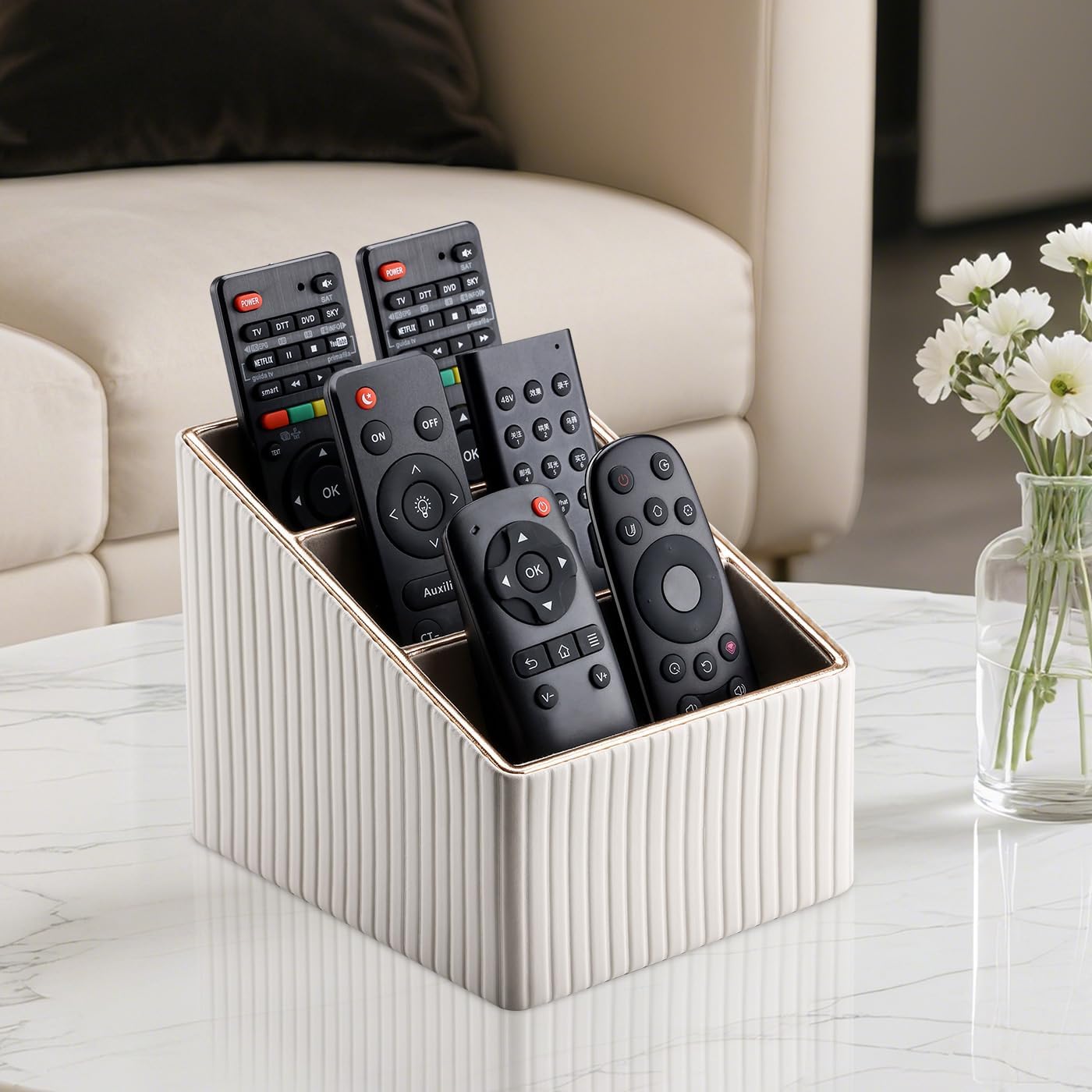 Remote Control Holder / Light Beige