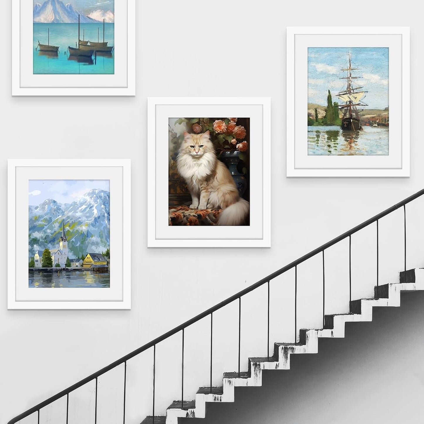 24x30 White Puzzle Frame, Picture Frame for Wall, 3 Pack | Fits 18x24 Posters With Mat or 24x30 Without Mat, Vertical