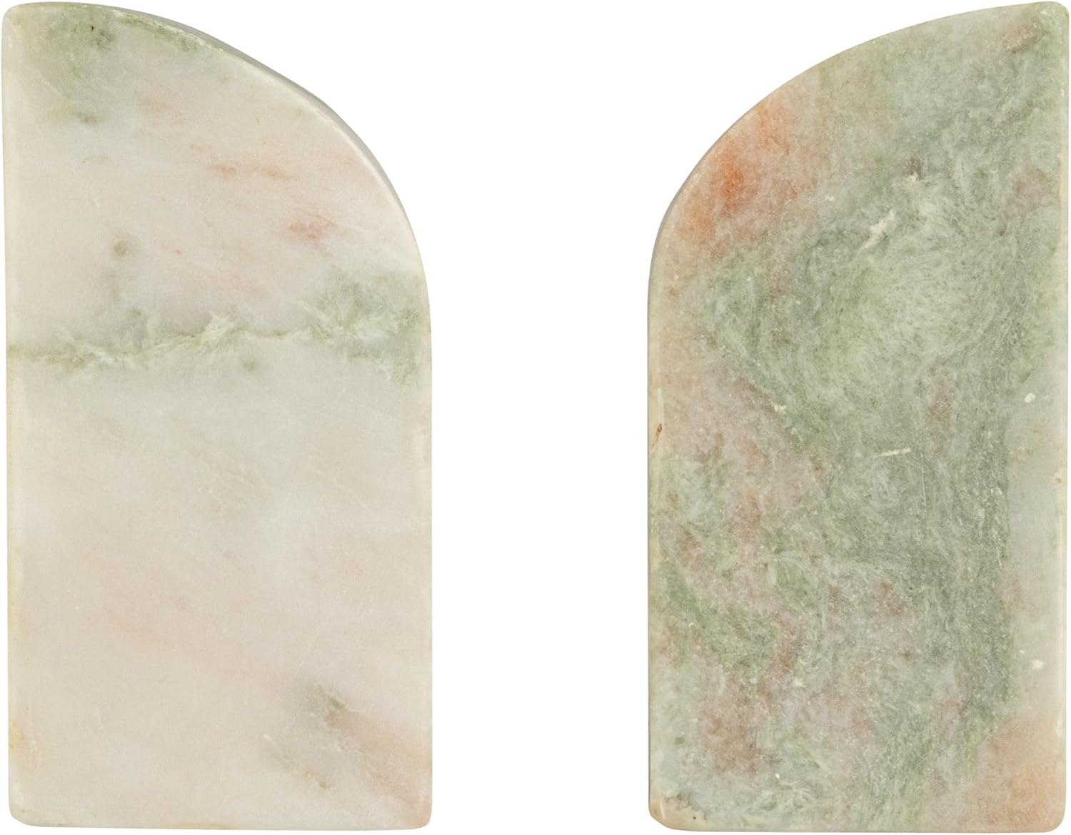 Half Arch Marble Bookends / Green