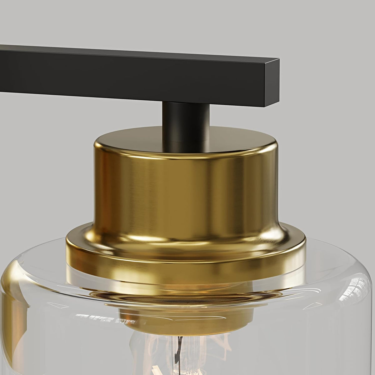 Wireless Battery Operated Wall Sconce Set of Two with Remote Control | Black & Gold Dimmable Rechargeable Wall Lights