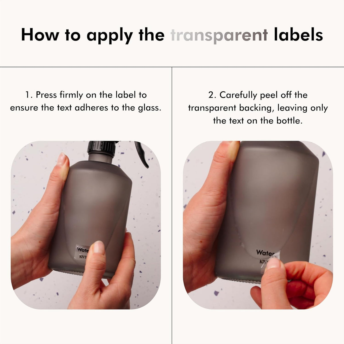 KIVY Glass Soap Dispenser Set [INCL. Waterproof Labels] - Glass Soap Dispenser with Pump - Hand Soap and Dish Soap Set