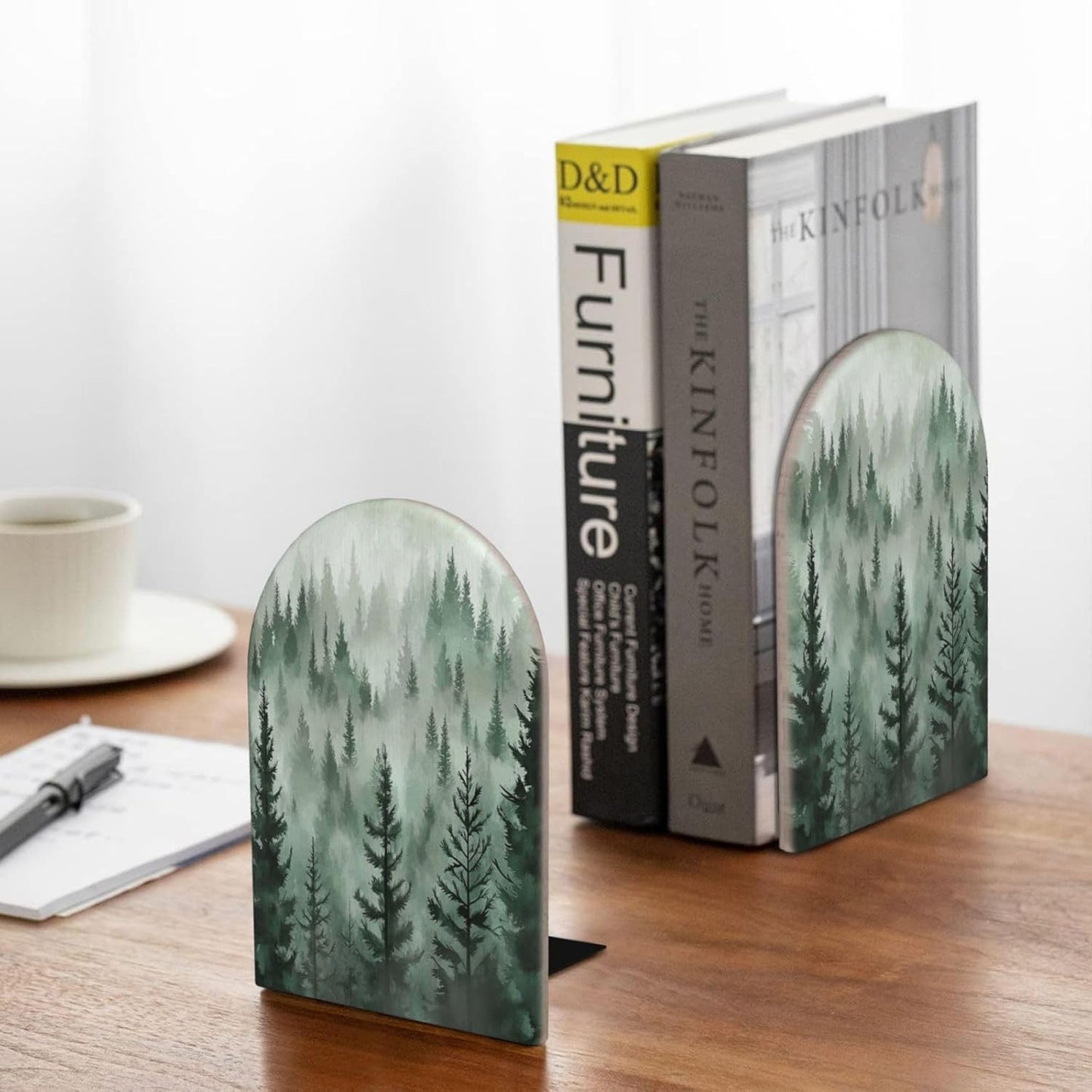 Tree Bookends Decorative Book Ends / Green