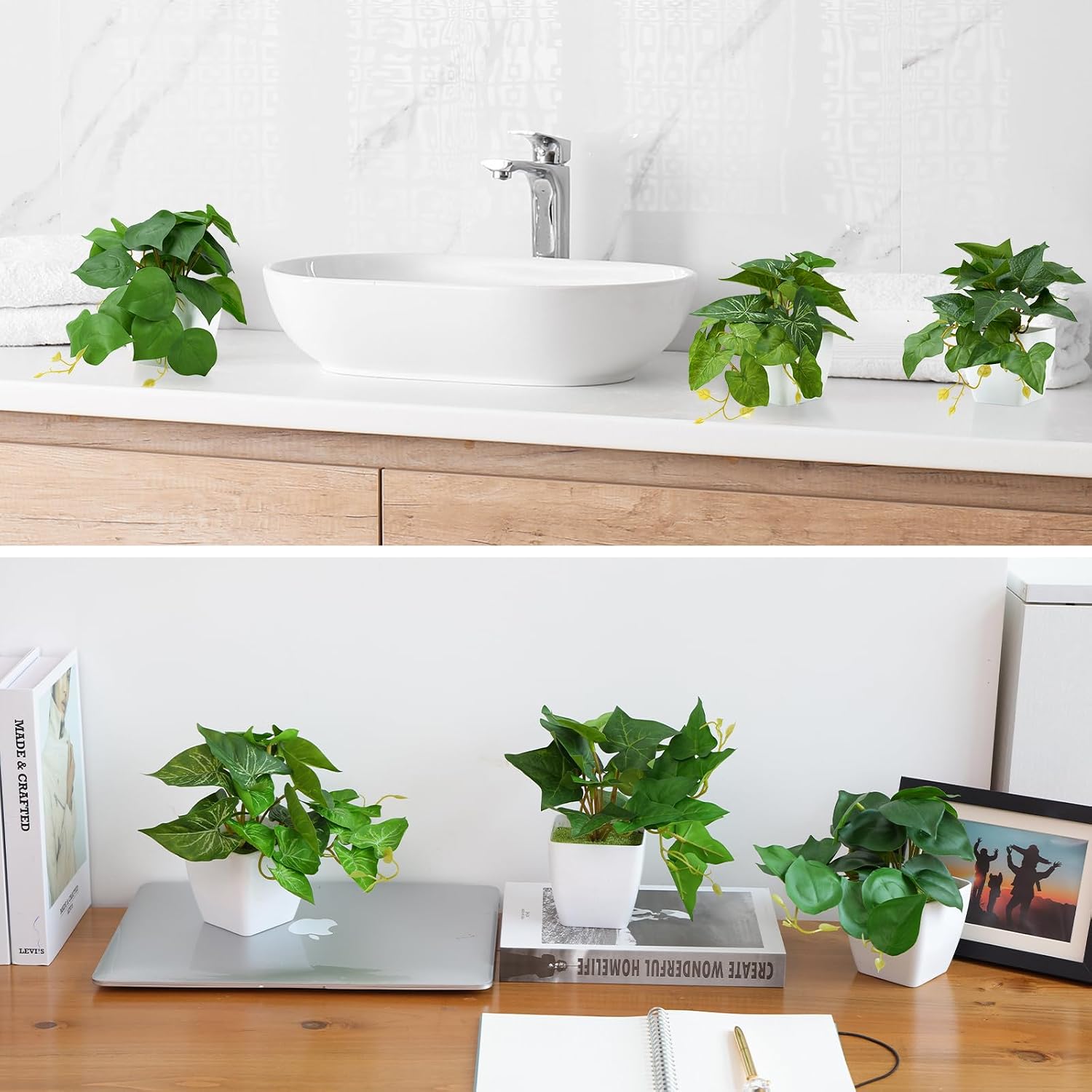 Small Artificial Plants / White
